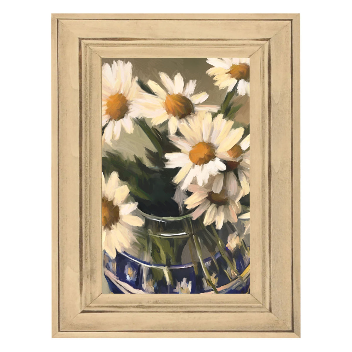 Glass Vase of Daisies