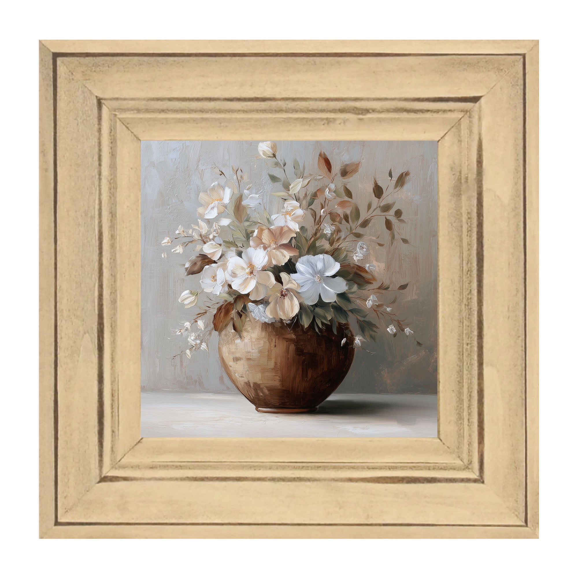 Copper Vase with Blooming Flowers