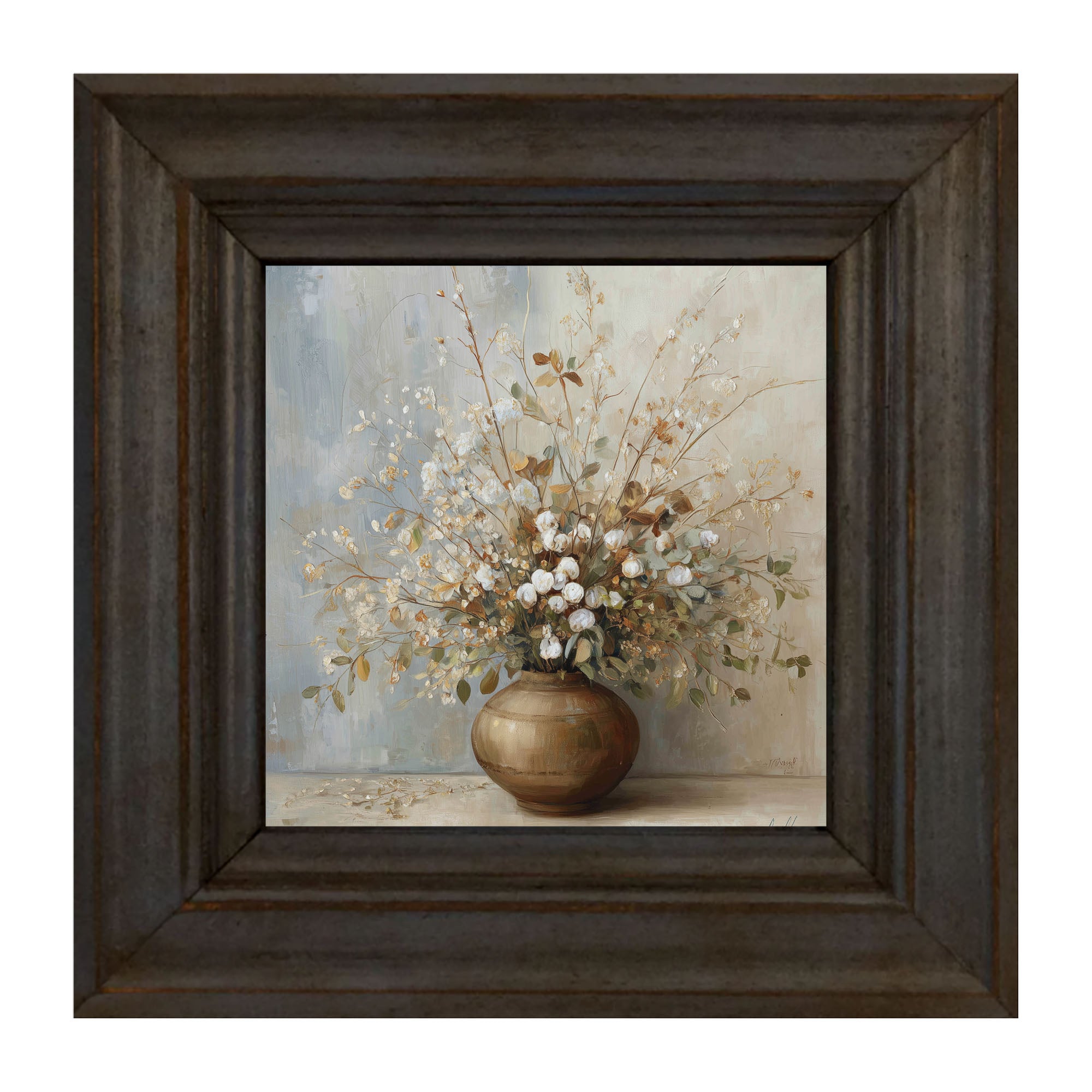 Copper Vase with Rustic Bouquet
