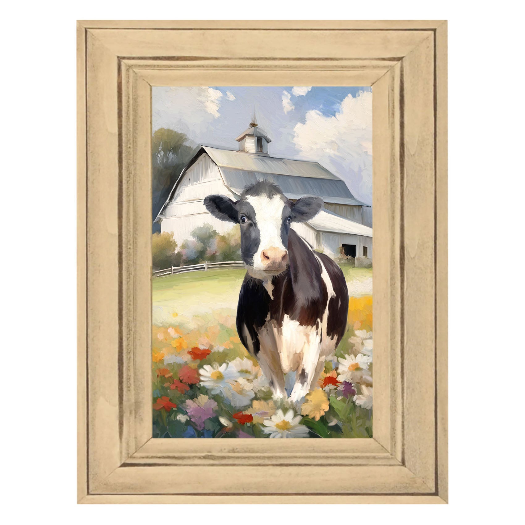 Cow in flowers