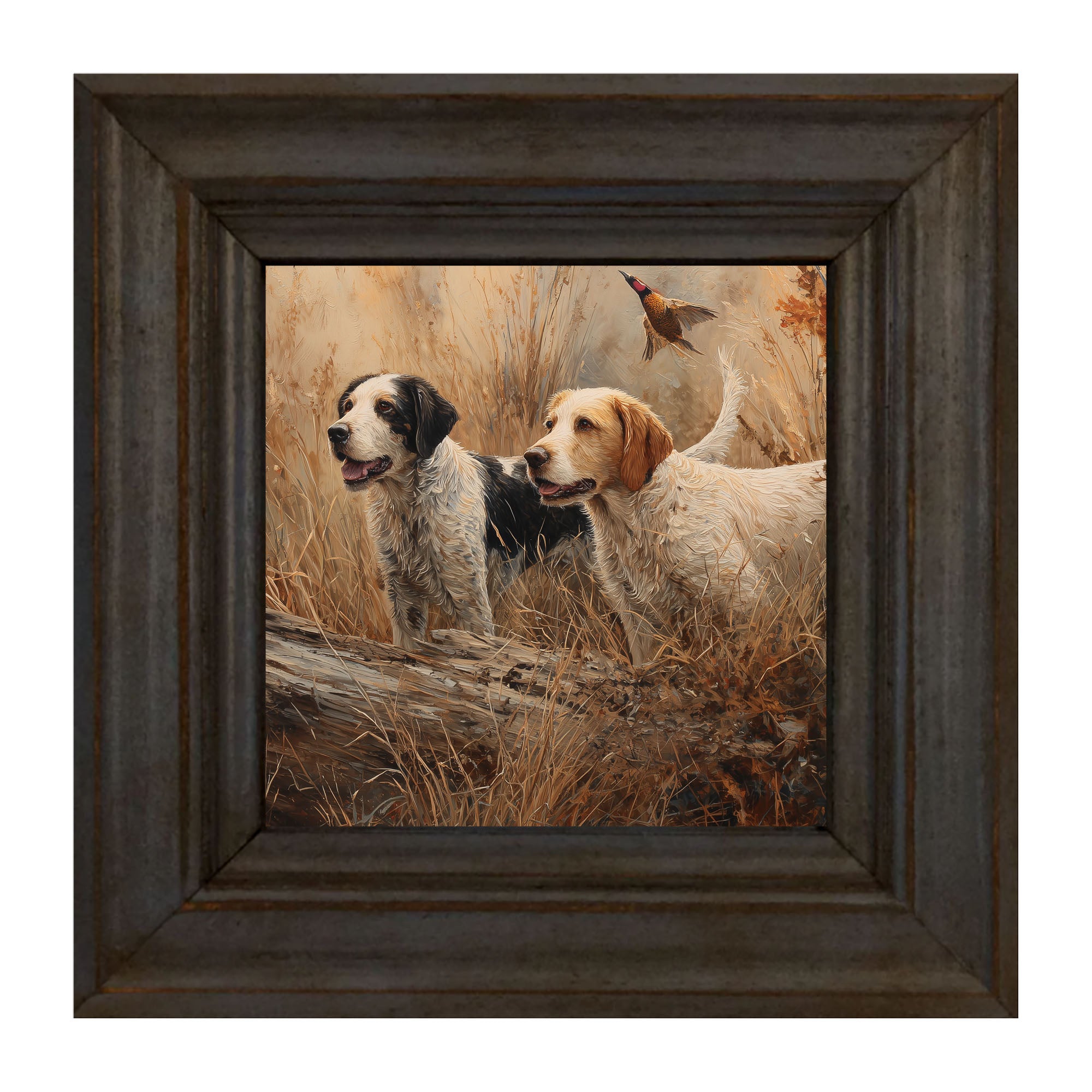 Hunting Season - Dogs near Log