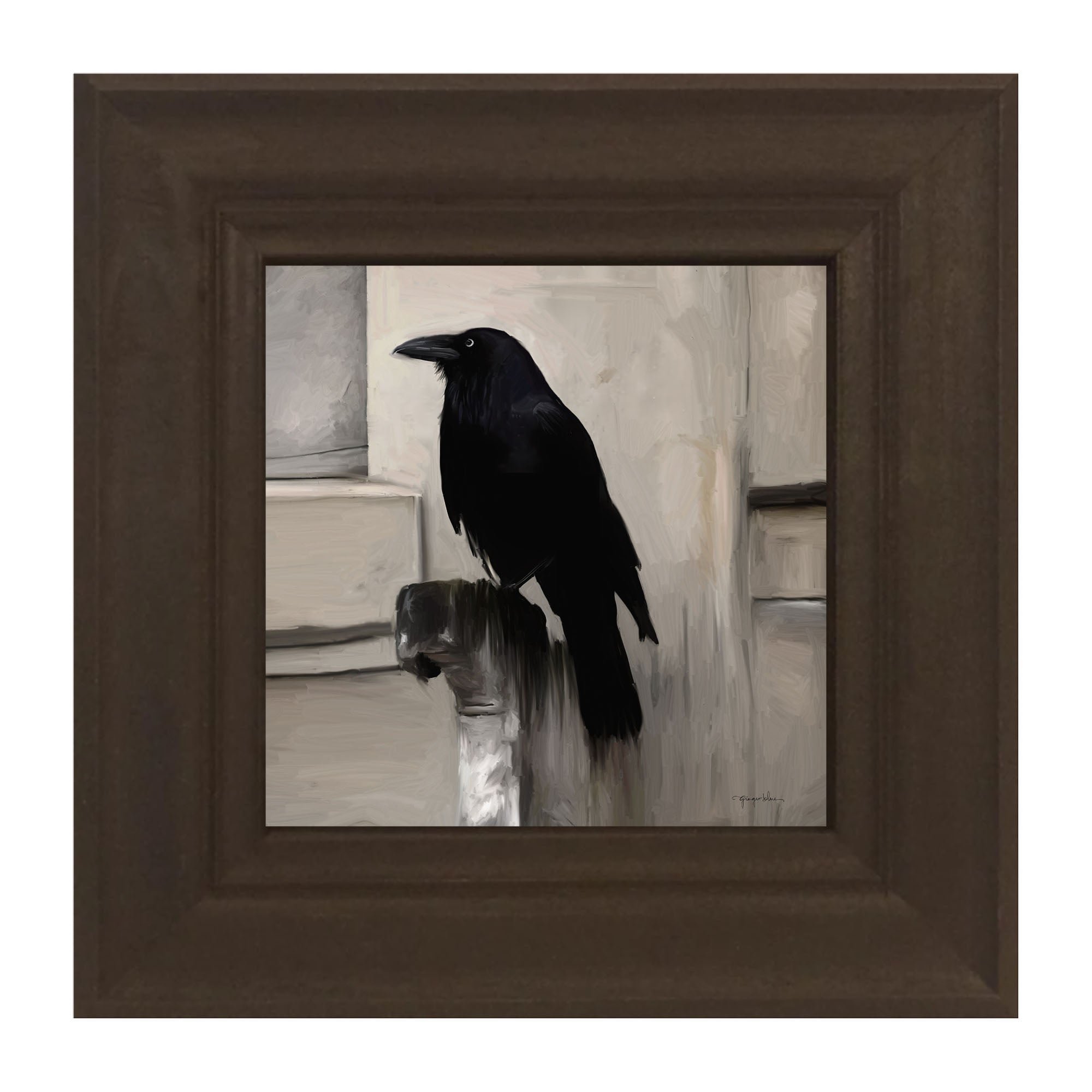 Perched Raven