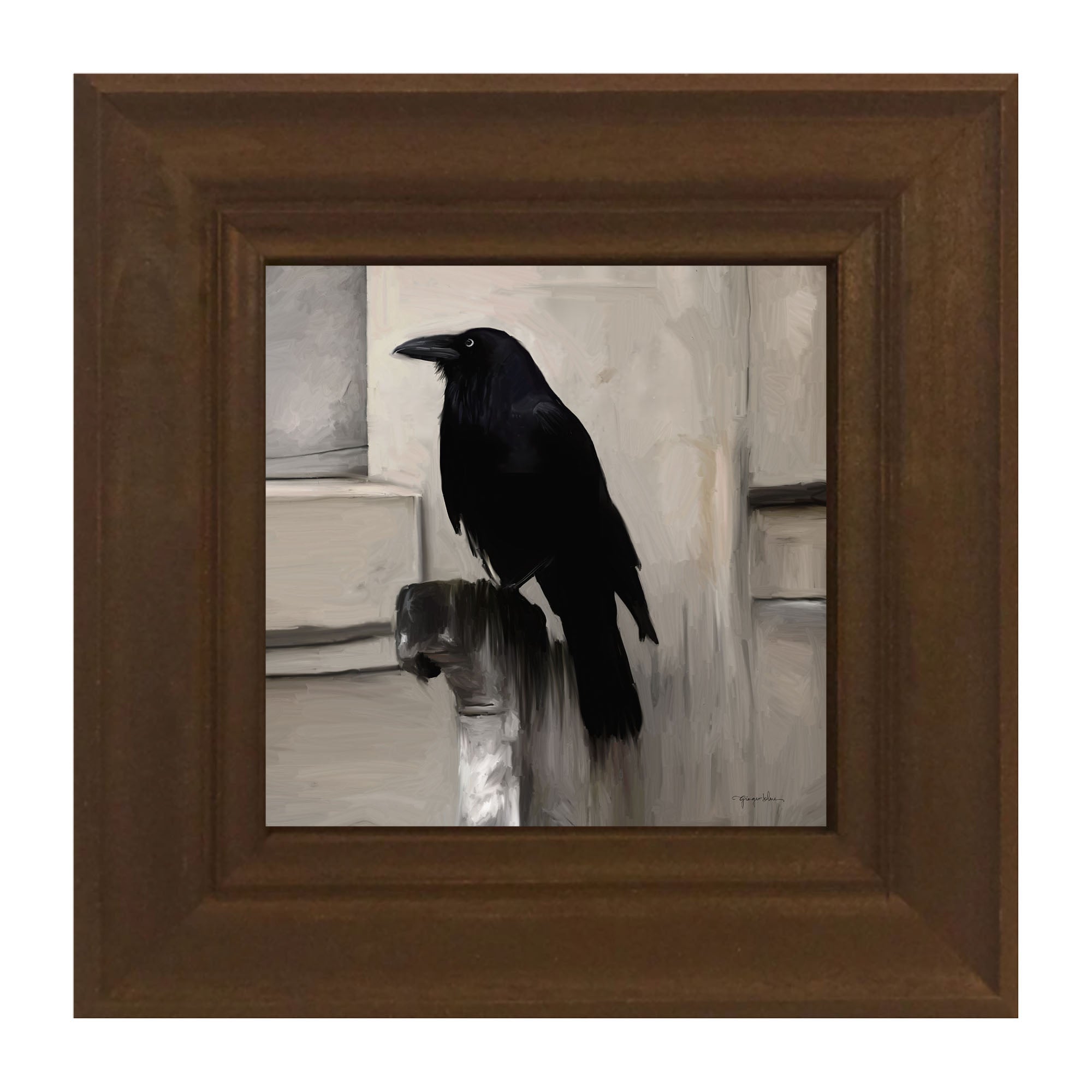 Perched Raven