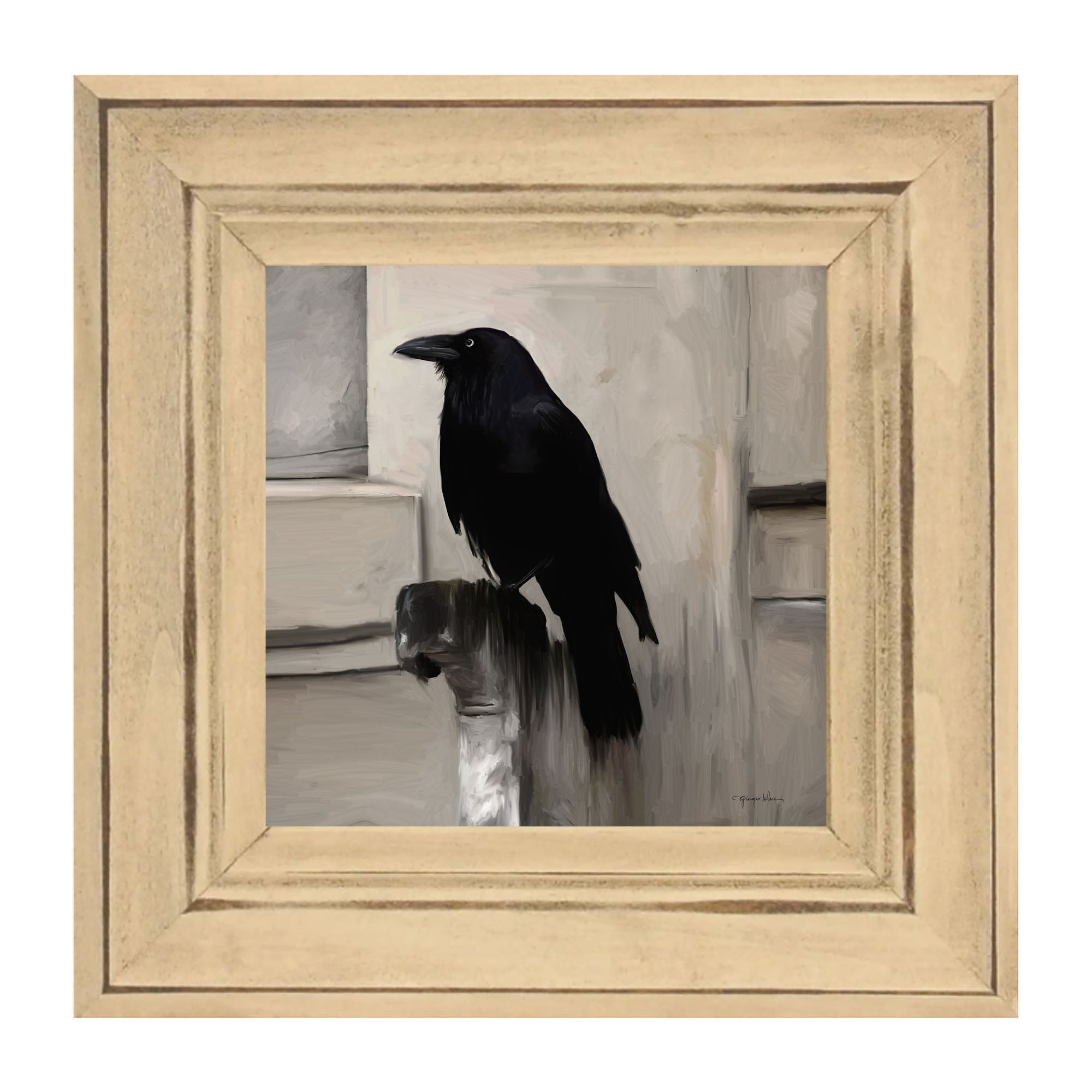 Perched Raven