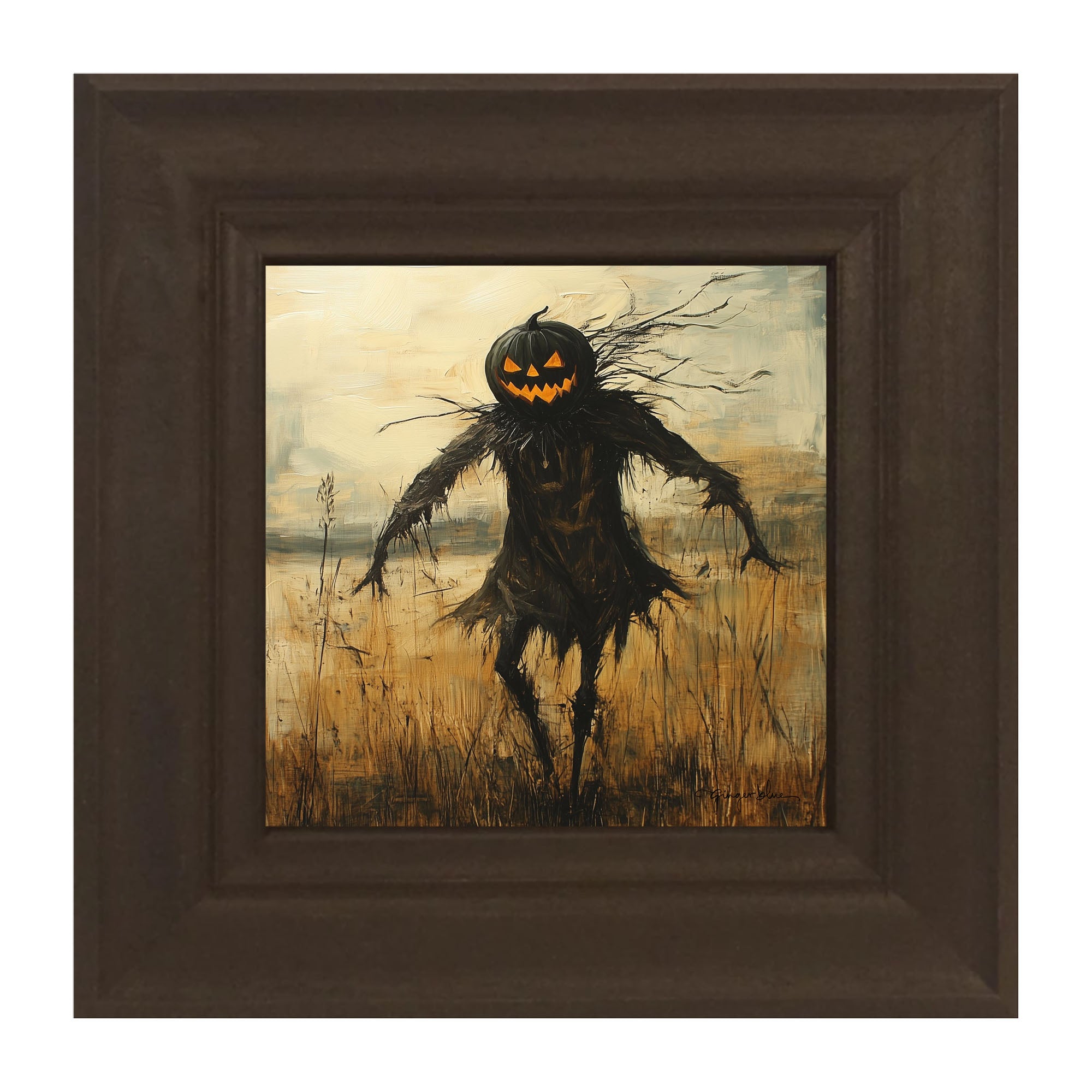 Scary Scarecrow in Field