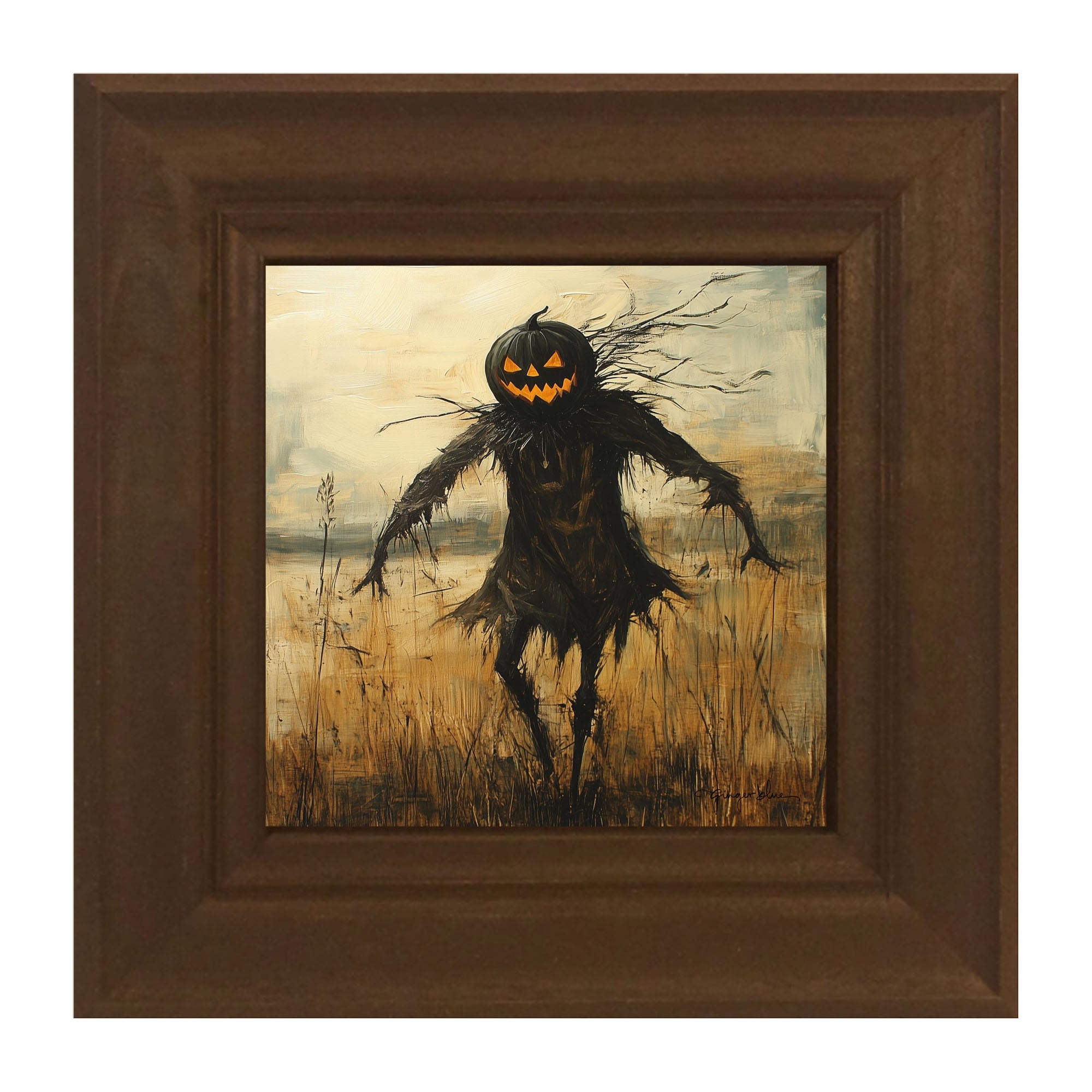Scary Scarecrow in Field