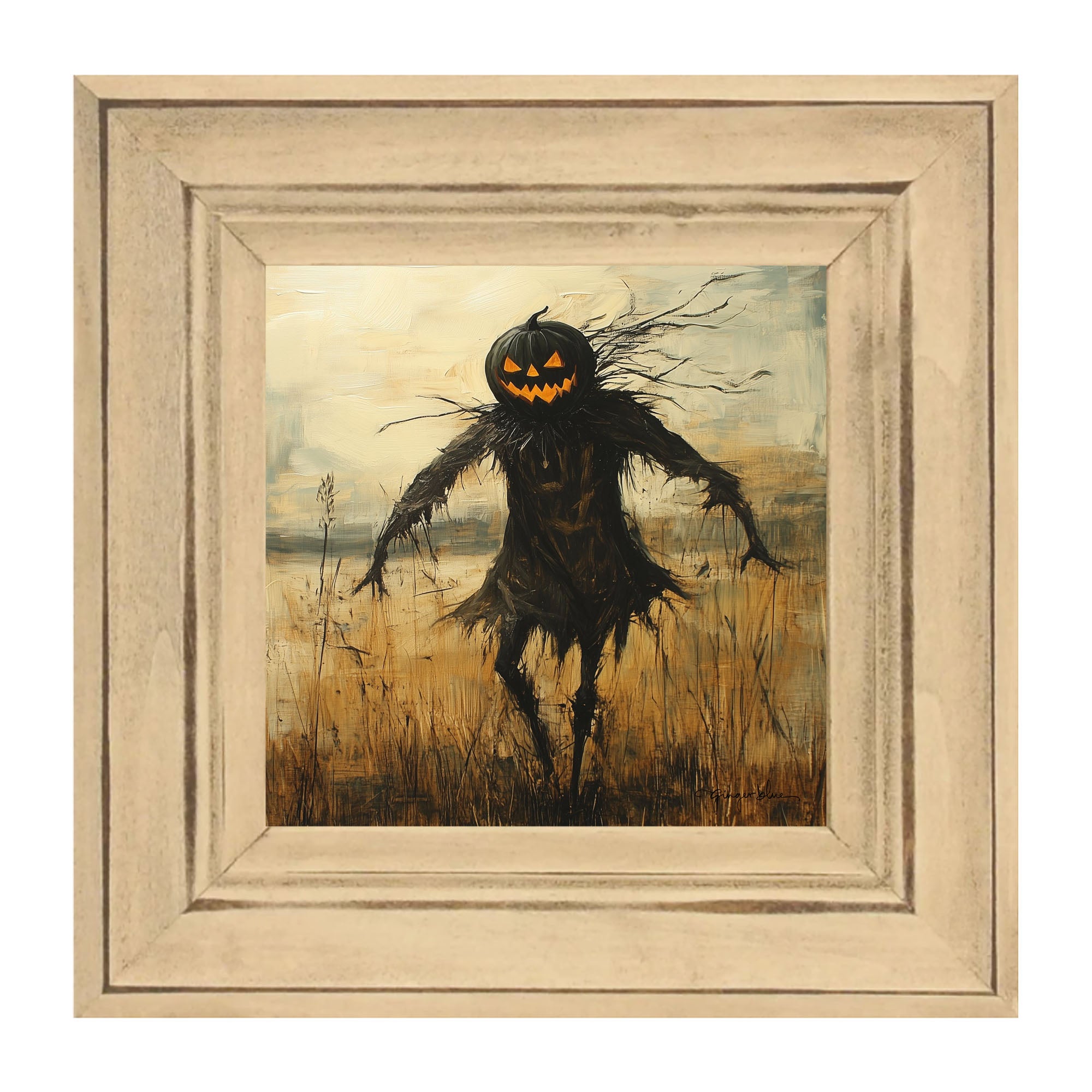 Scary Scarecrow in Field
