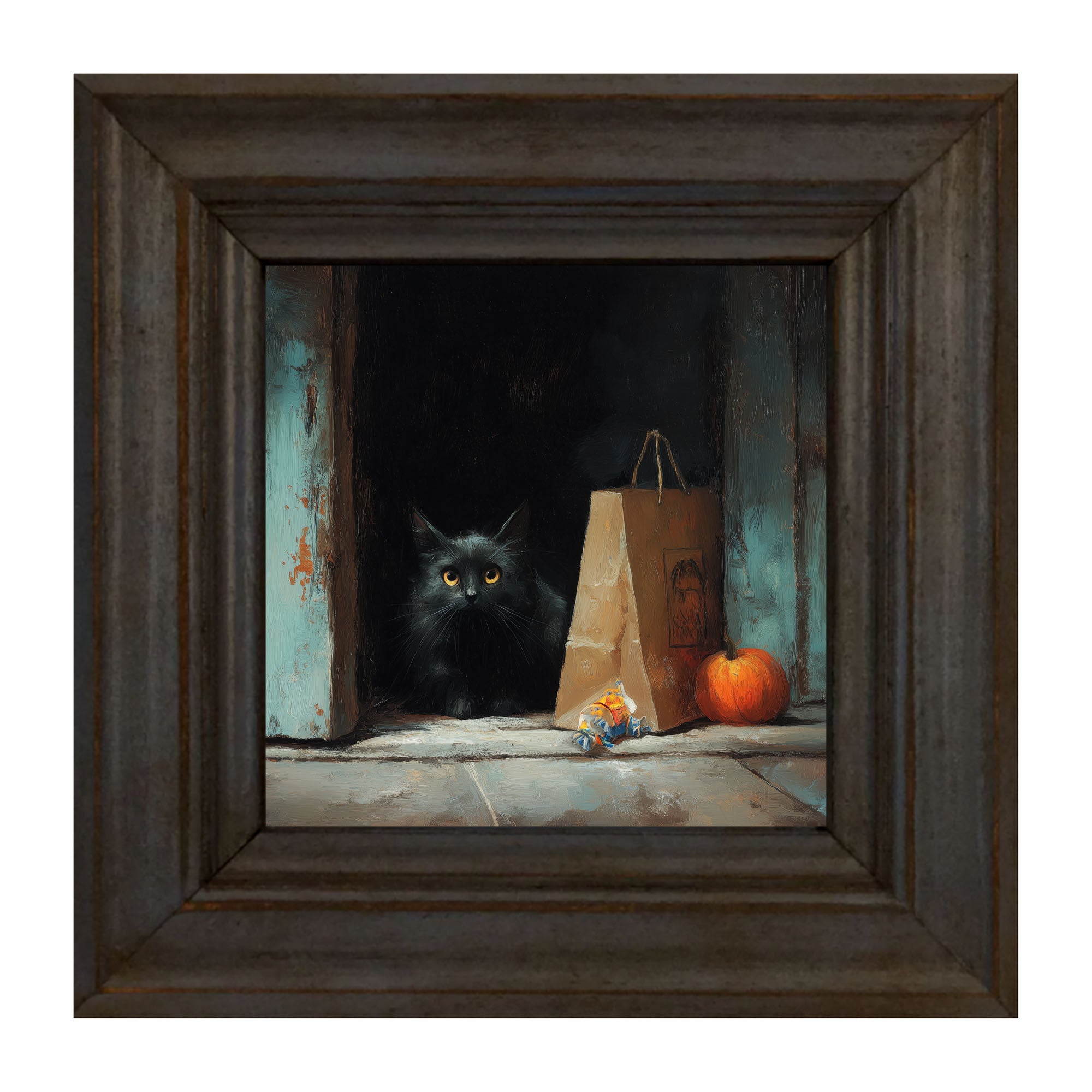 Black Cat ready to Trick or Treat