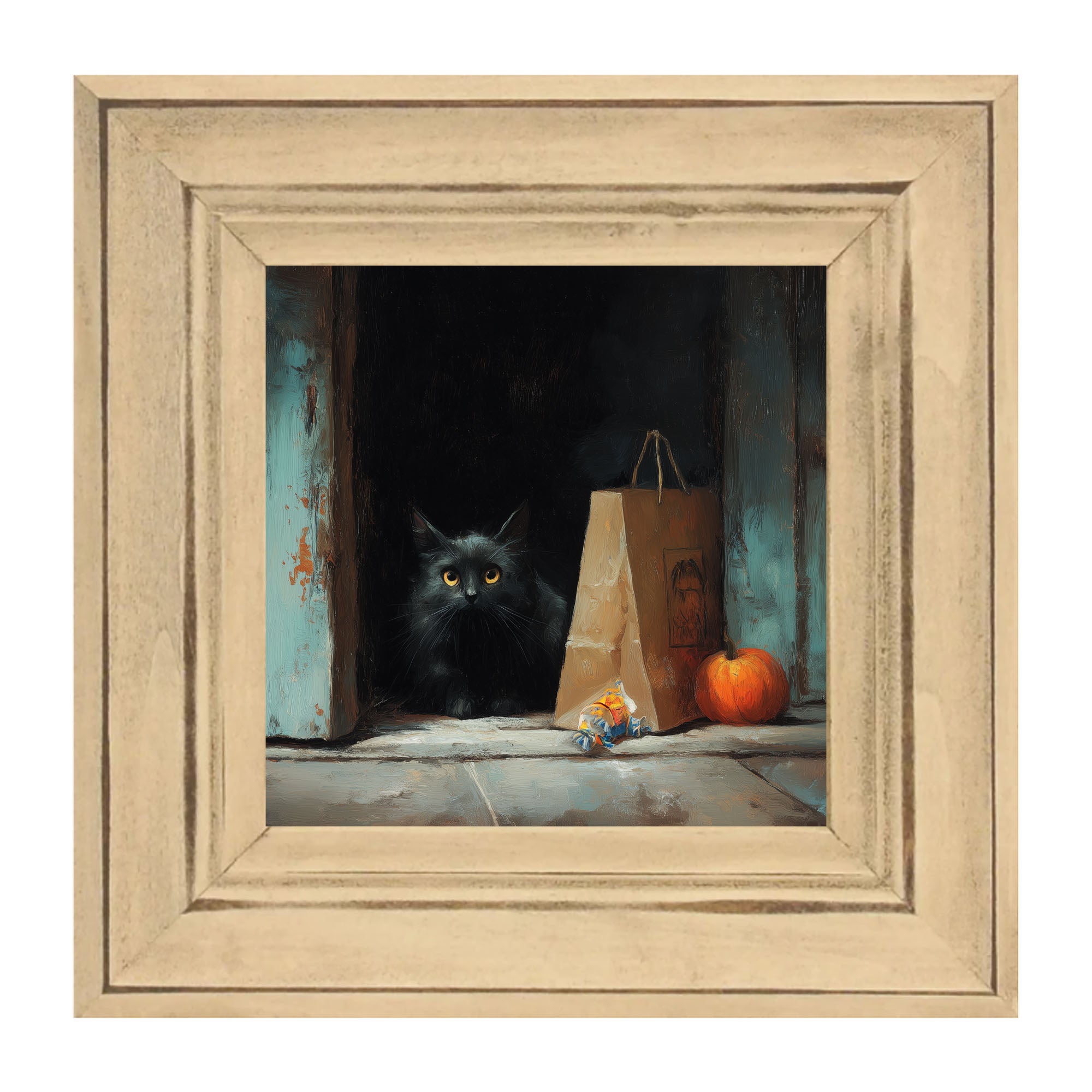 Black Cat ready to Trick or Treat