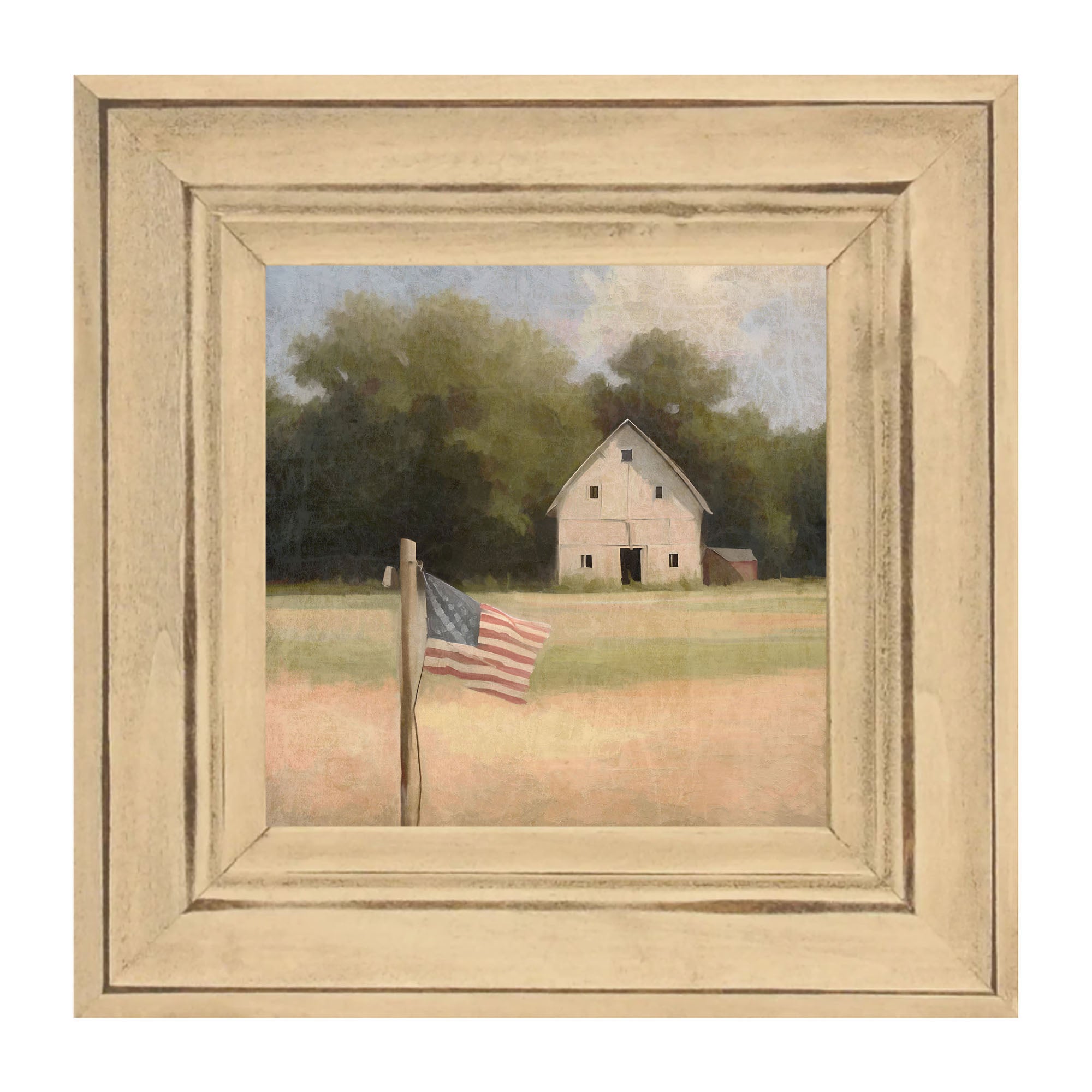 Flag with barn