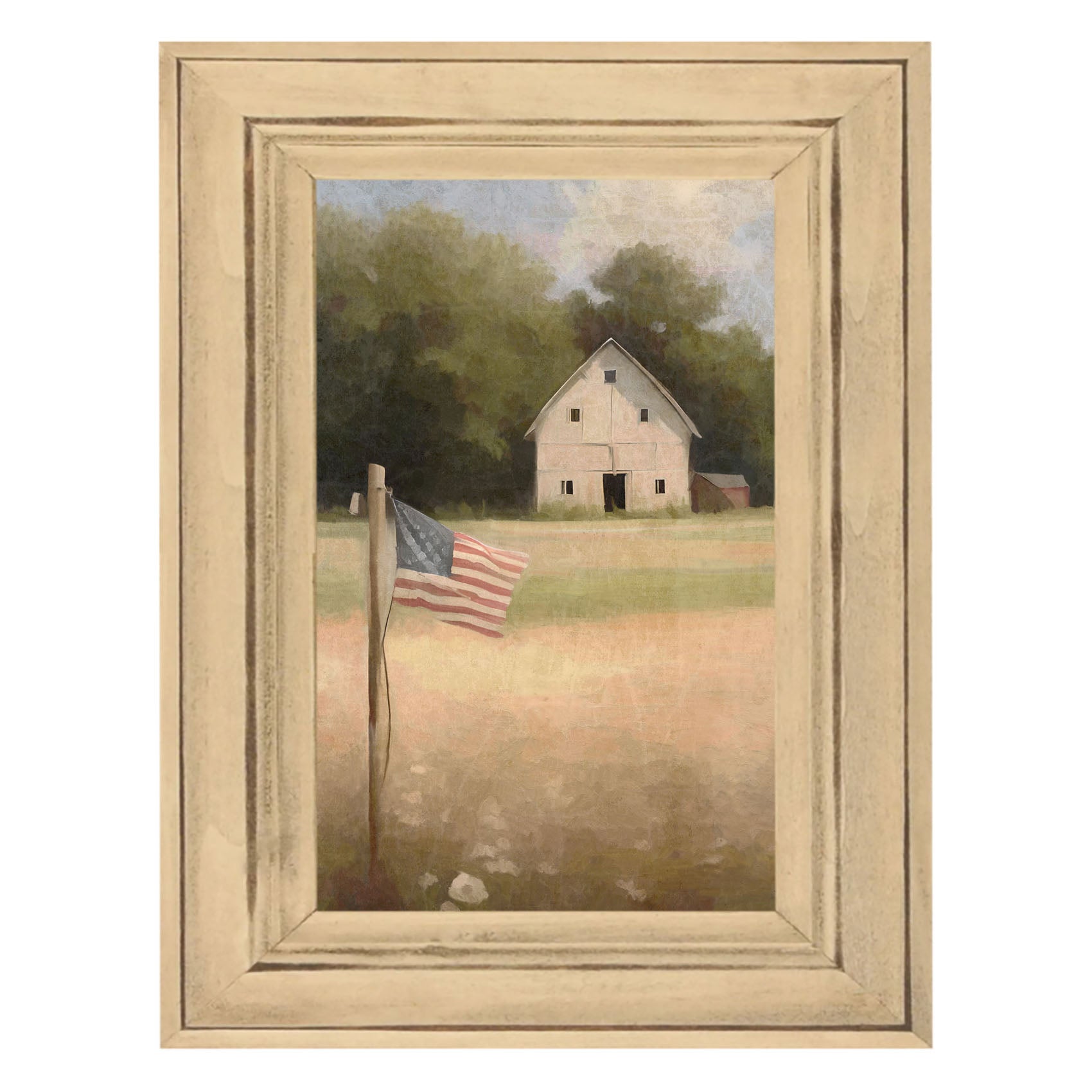 Flag with barn