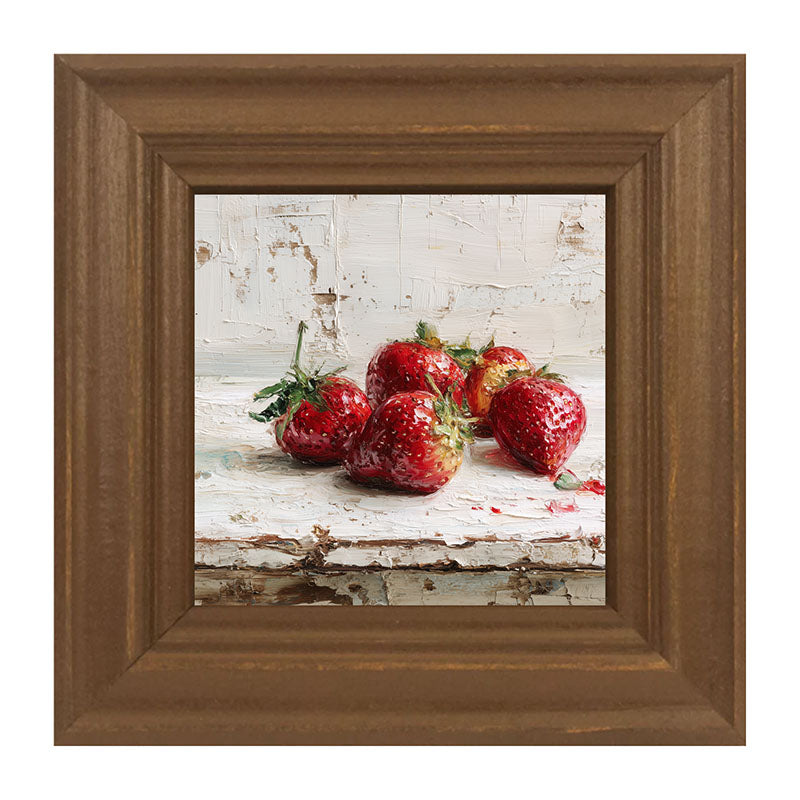 Sideboard Still Life - Five Strawberries