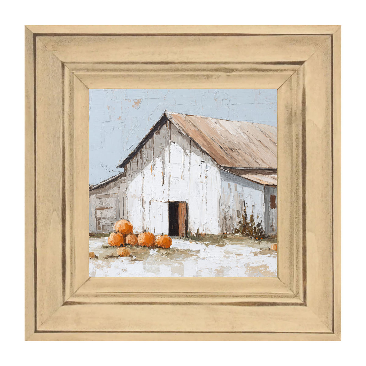 Barn with Pumpkins