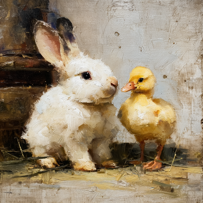 White Rabbit with Duck
