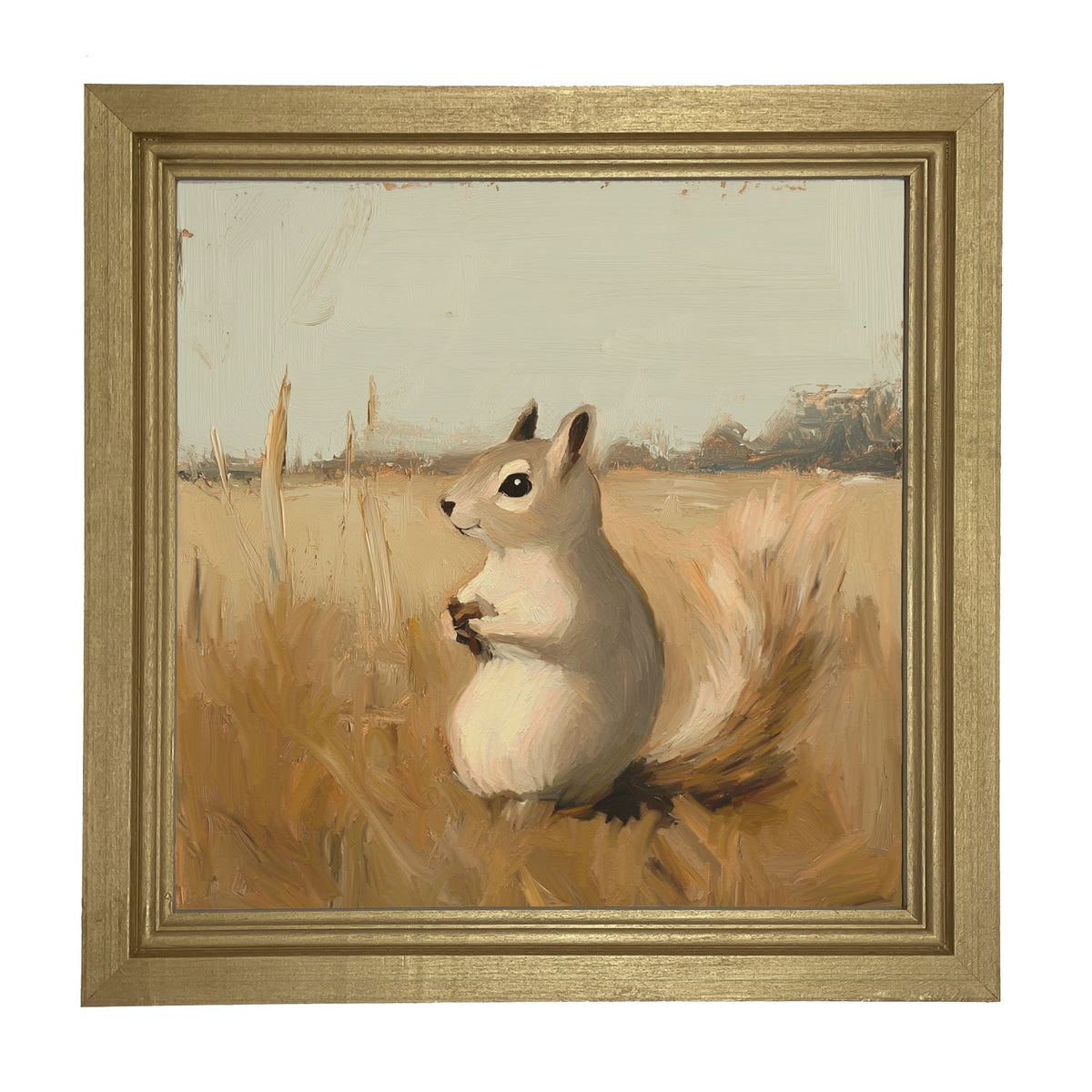 Squirrel in Field - Framed art