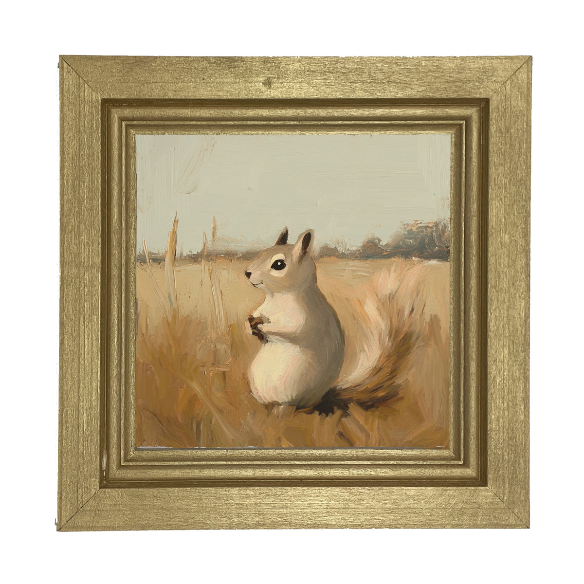 Squirrel in Field - Framed art