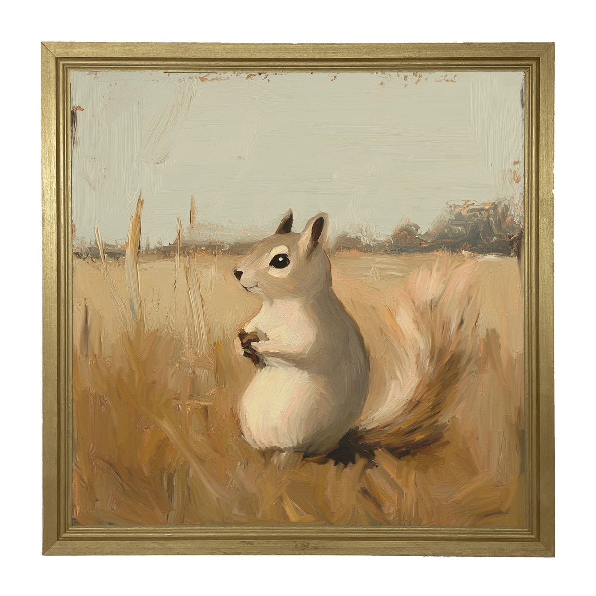 Squirrel in Field - Framed art