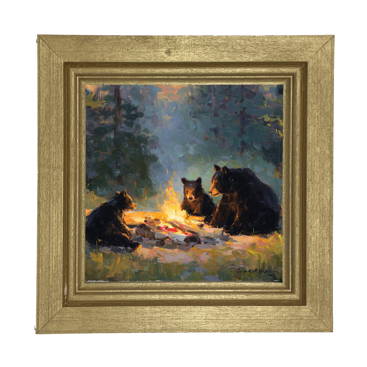 Campfire Bears - Framed Art