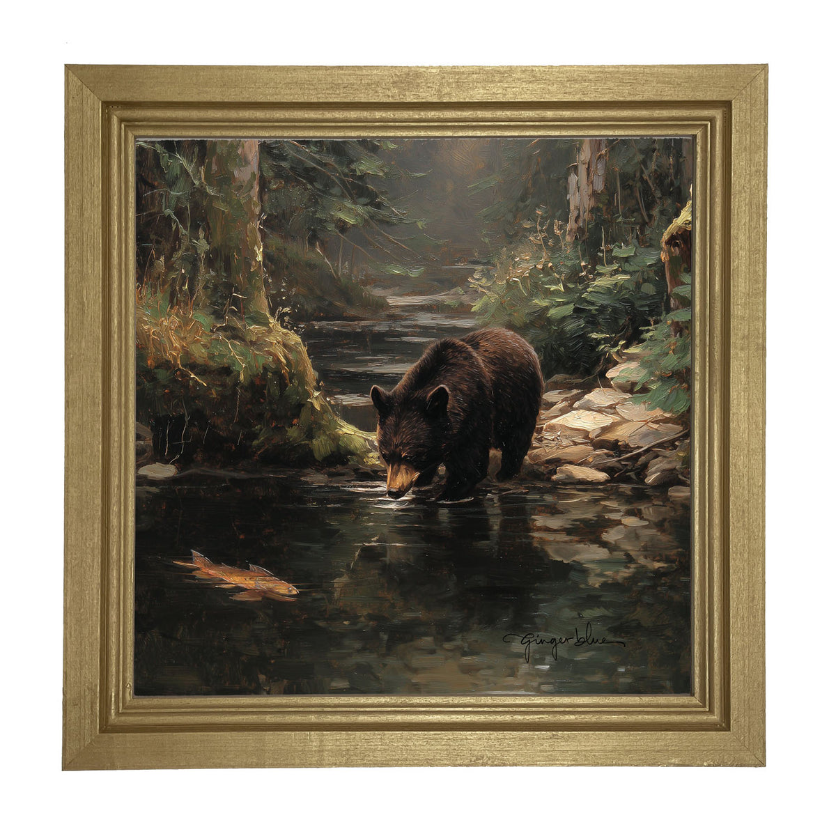 Bear Stopping for Water - Framed Art
