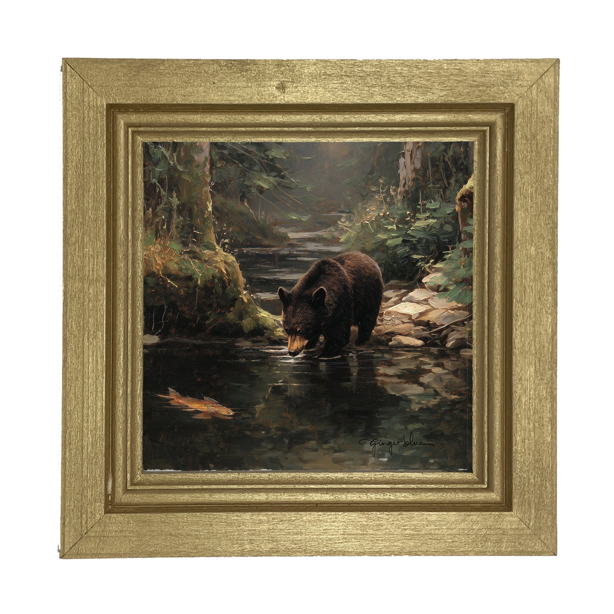 Bear Stopping for Water - Framed Art
