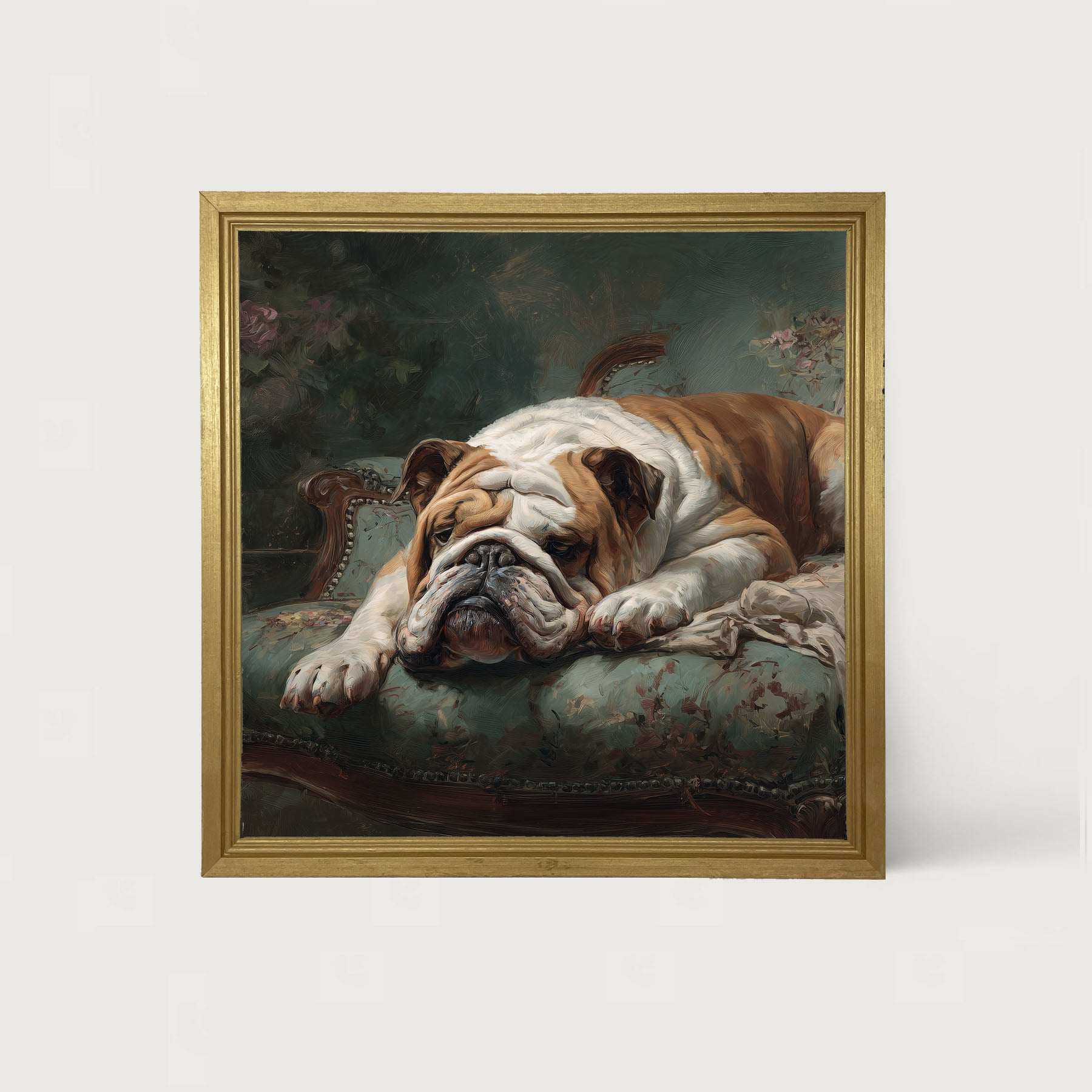 Armchair with Bulldog