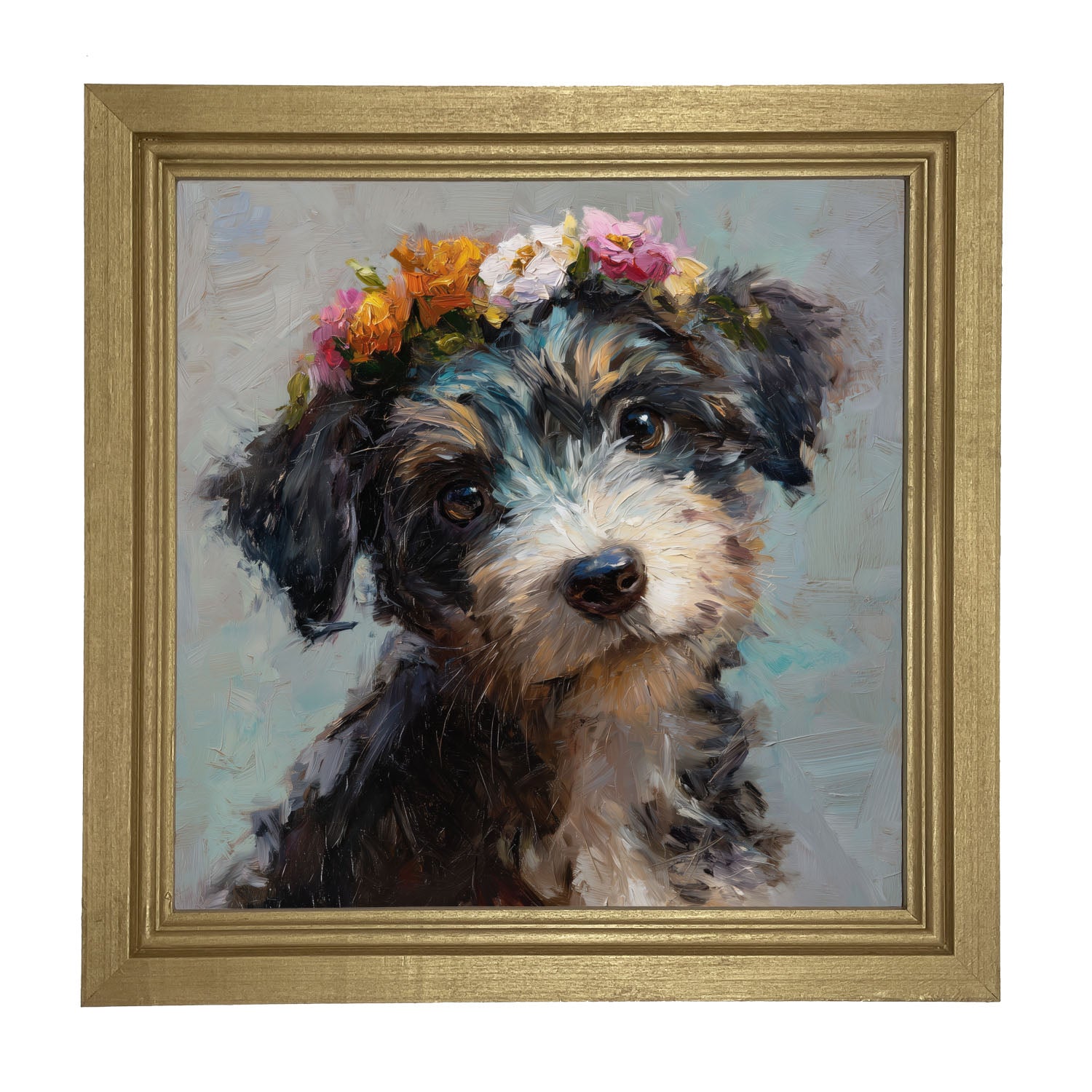 Spring Season Dog - Framed Art