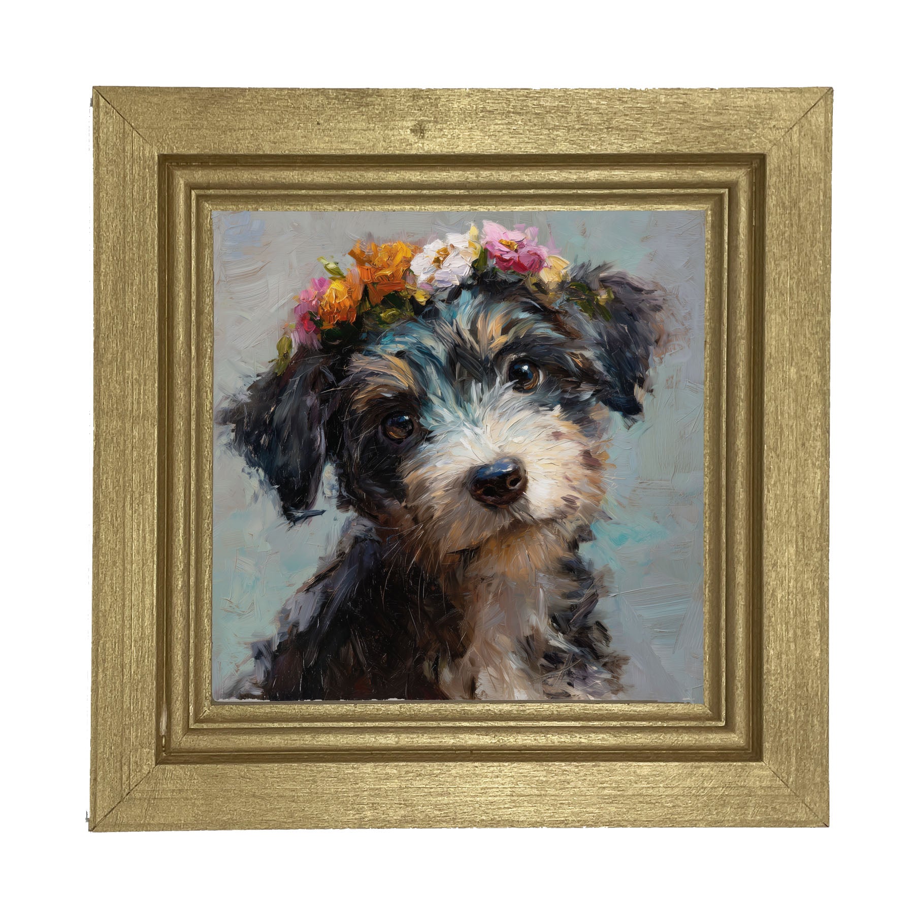 Spring Season Dog - Framed Art