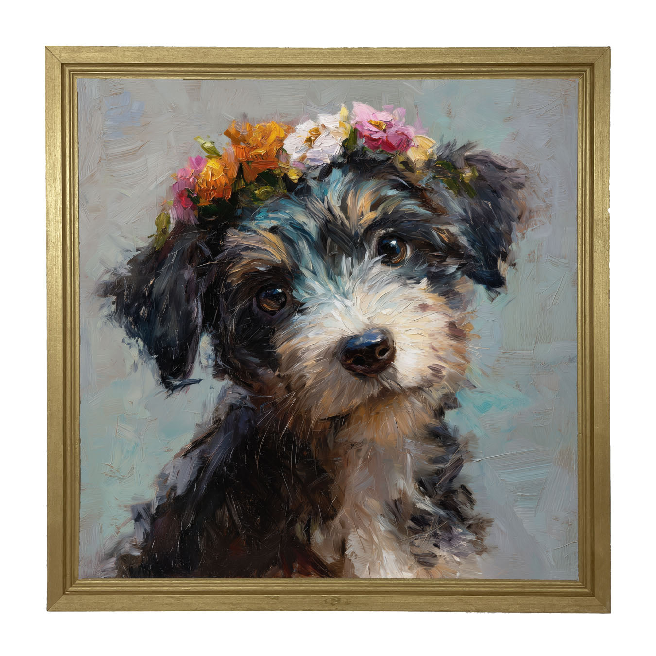 Spring Season Dog - Framed Art