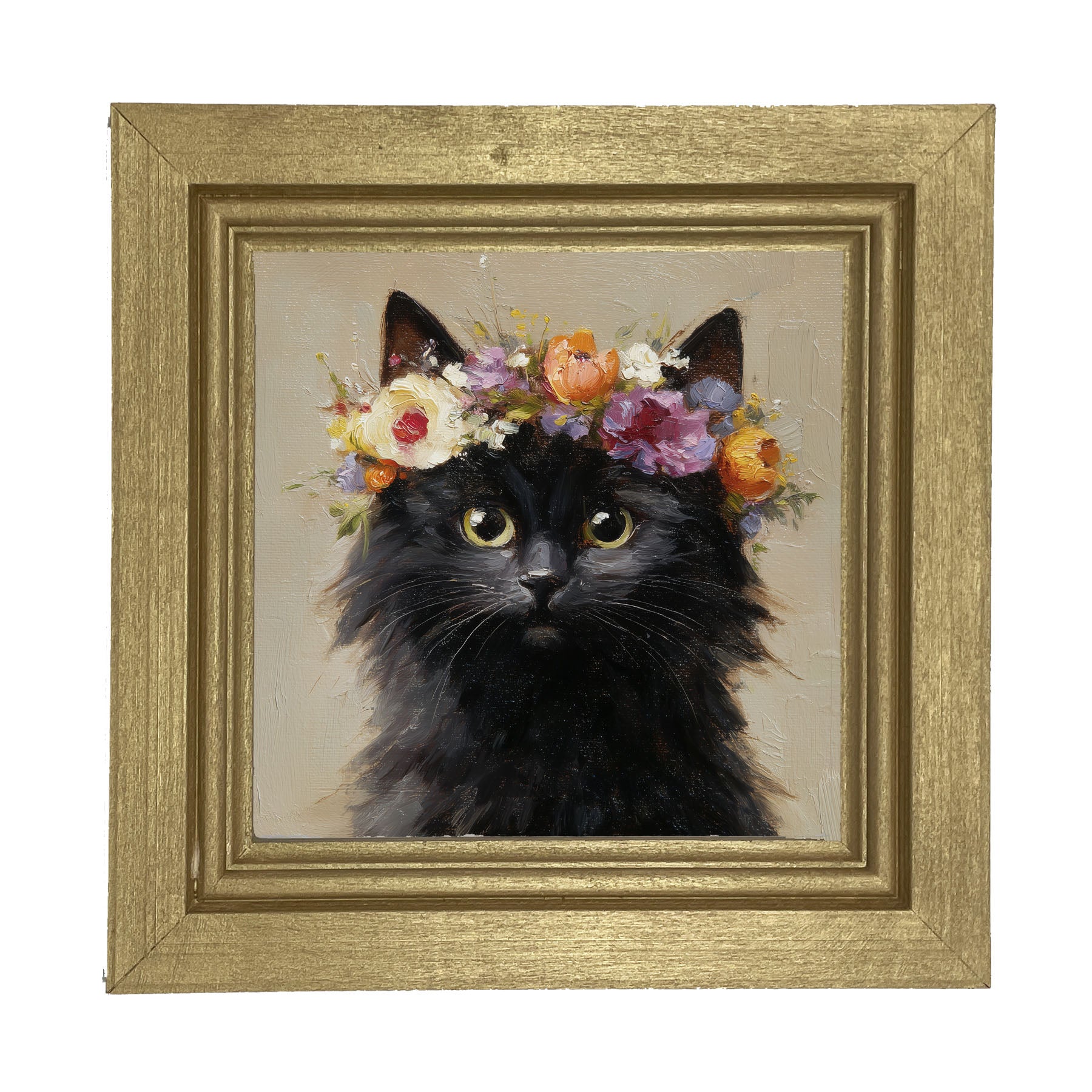 Spring Season Cat - Framed Art