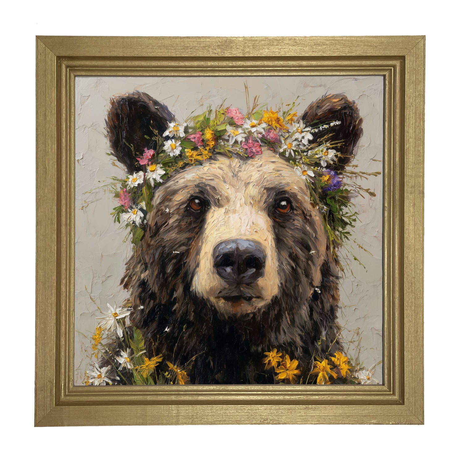 Spring Season Bear - Framed Art
