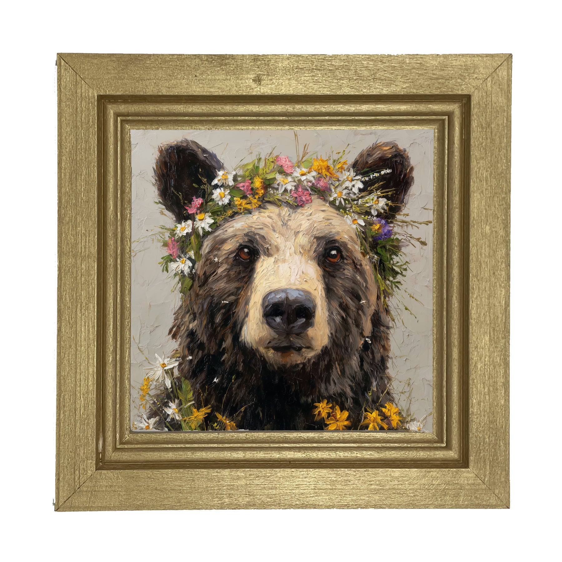 Spring Season Bear - Framed Art