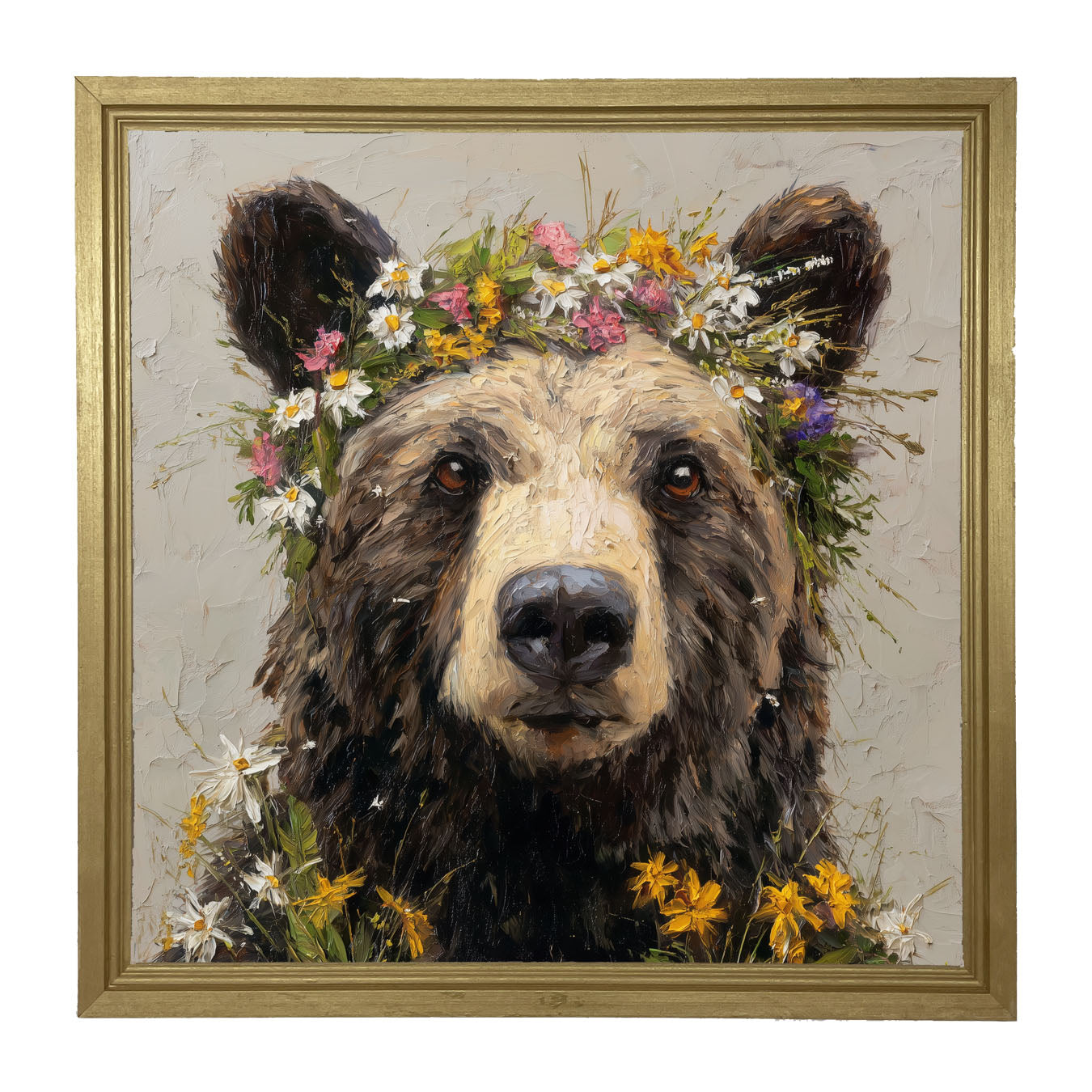 Spring Season Bear - Framed Art
