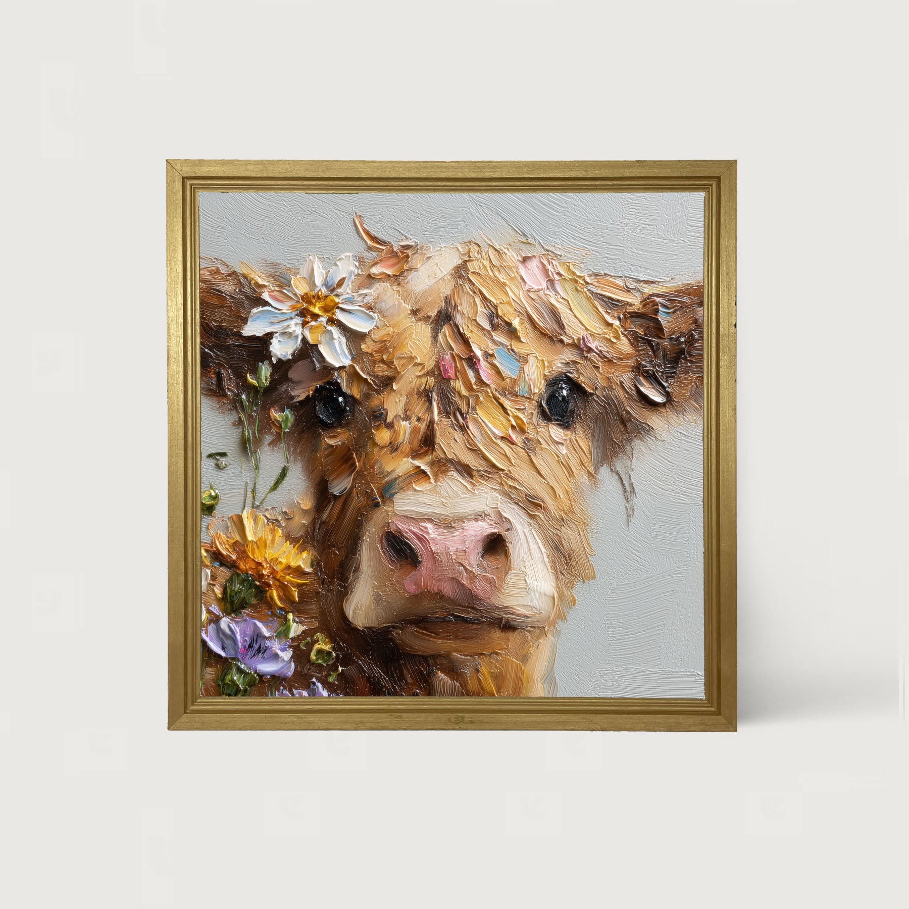 Spring Season Brown Cow