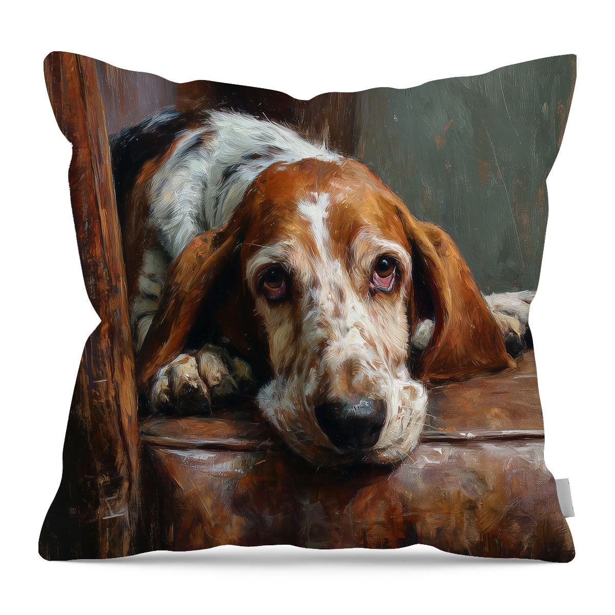 Armchair with Basset Hound