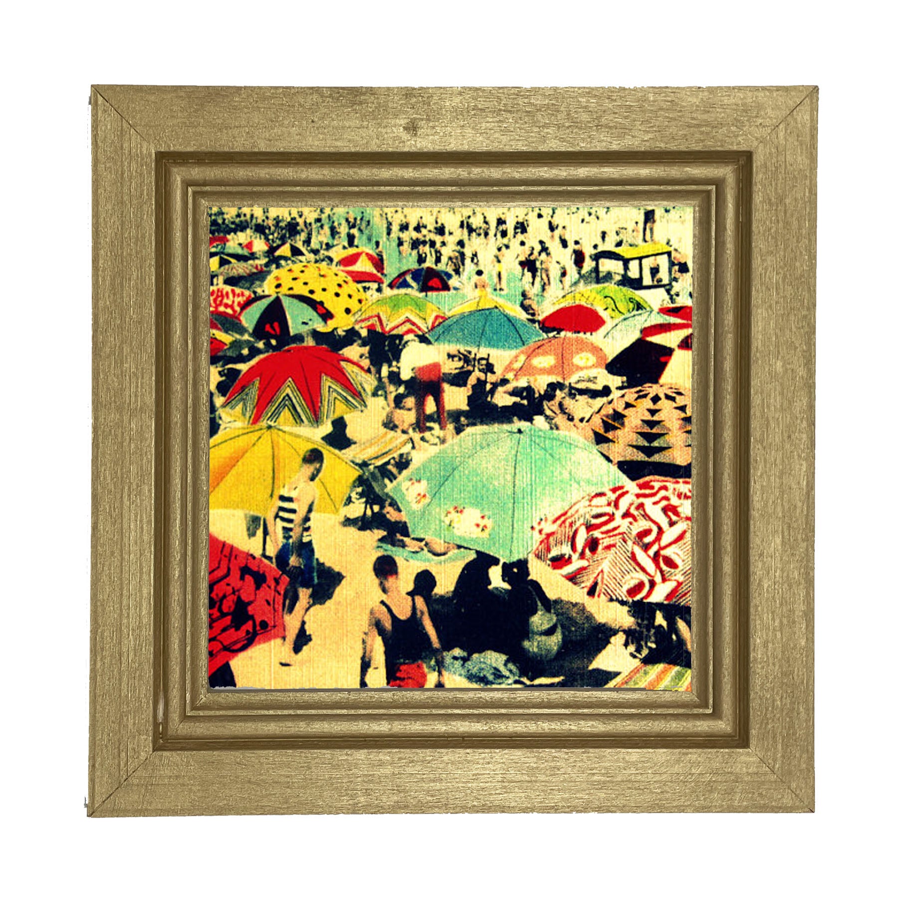 Crowded Beach - Framed art
