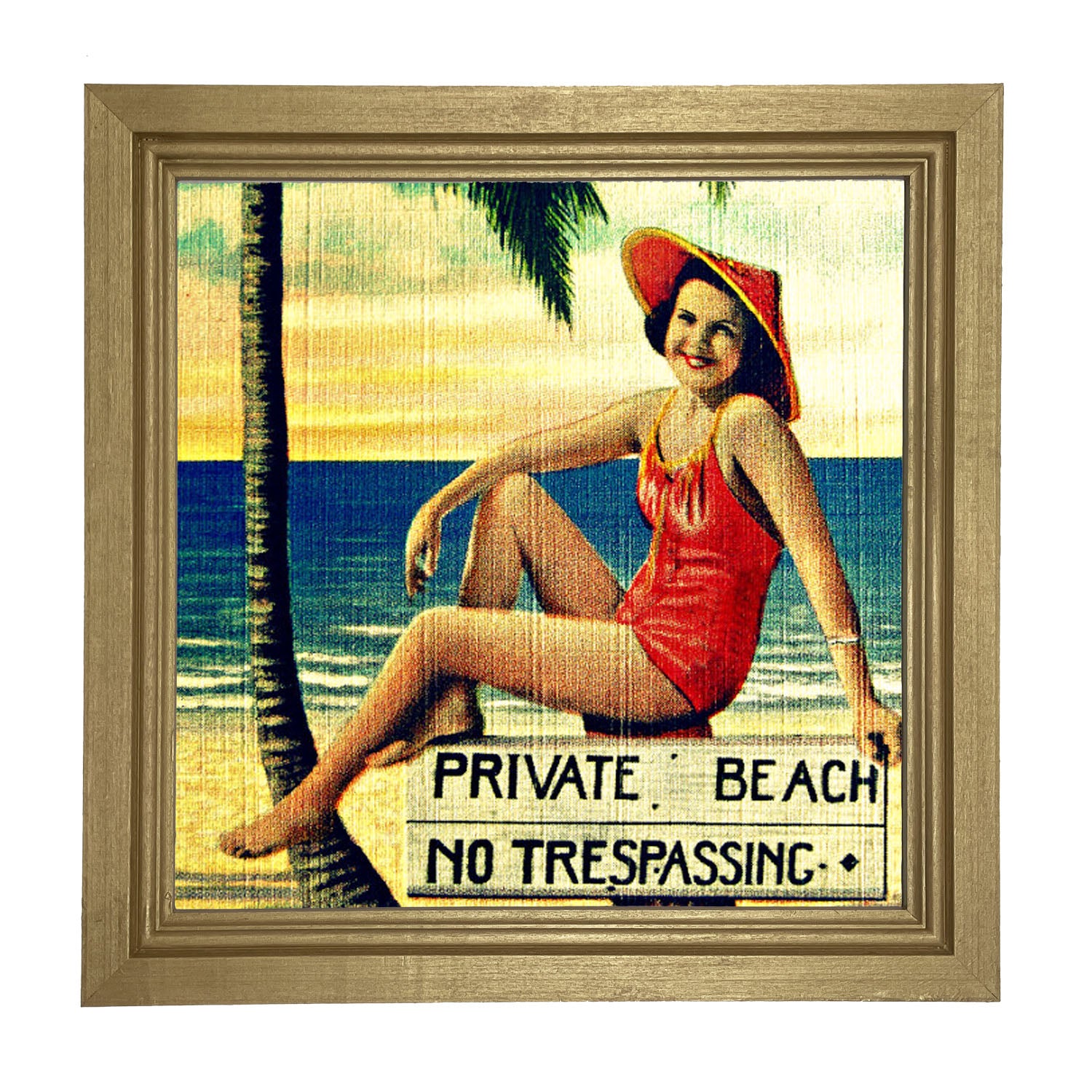 Private Beach - Framed art