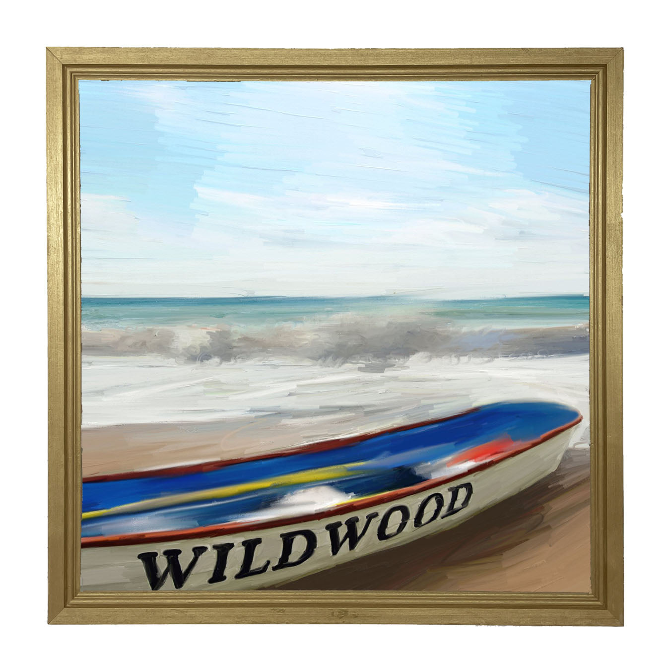 Wildwood Boat on Jersey Shore - Framed art