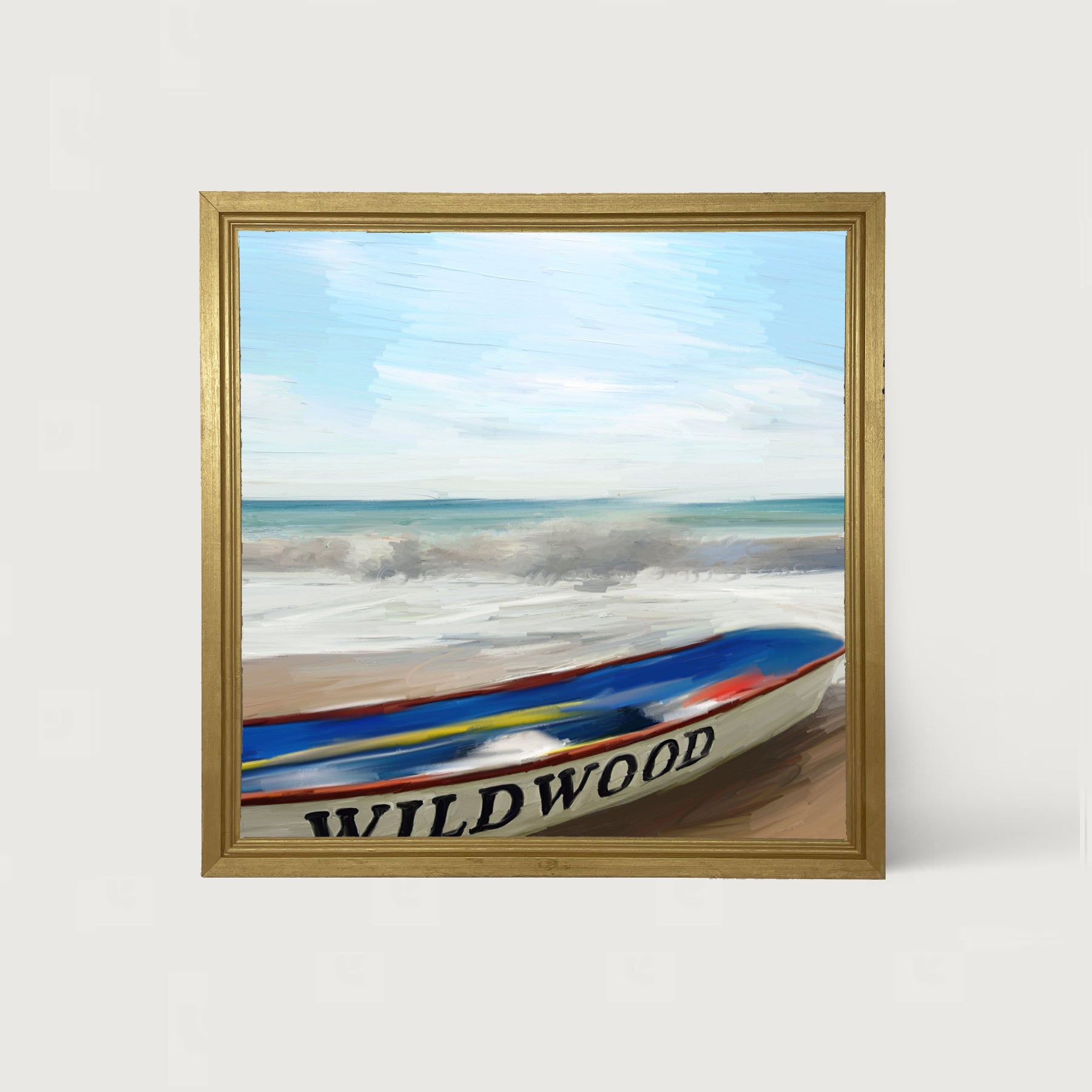 Wildwood Boat on Jersey Shore - Framed art
