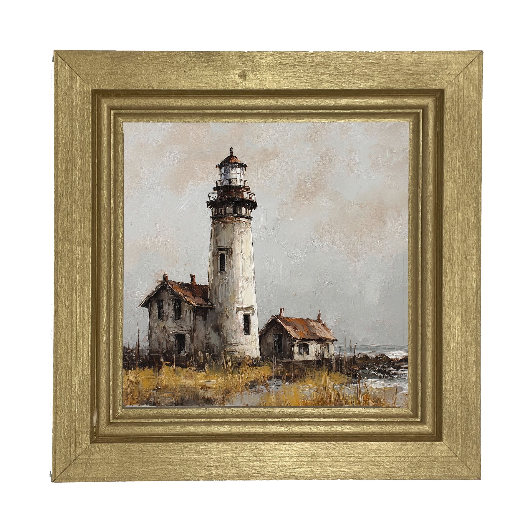 Ocean Island - Old Lighthouse - Framed Art