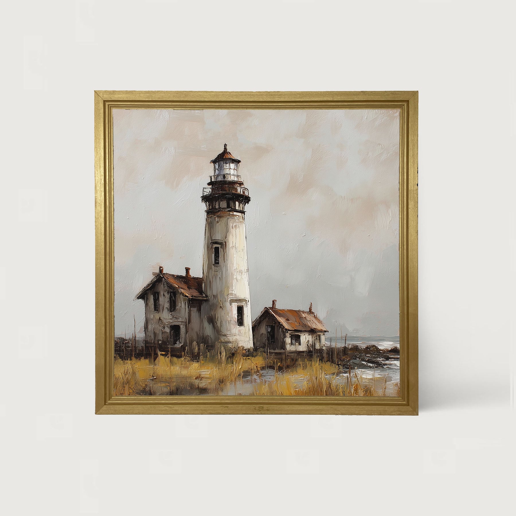 Ocean Island - Old Lighthouse - Framed Art