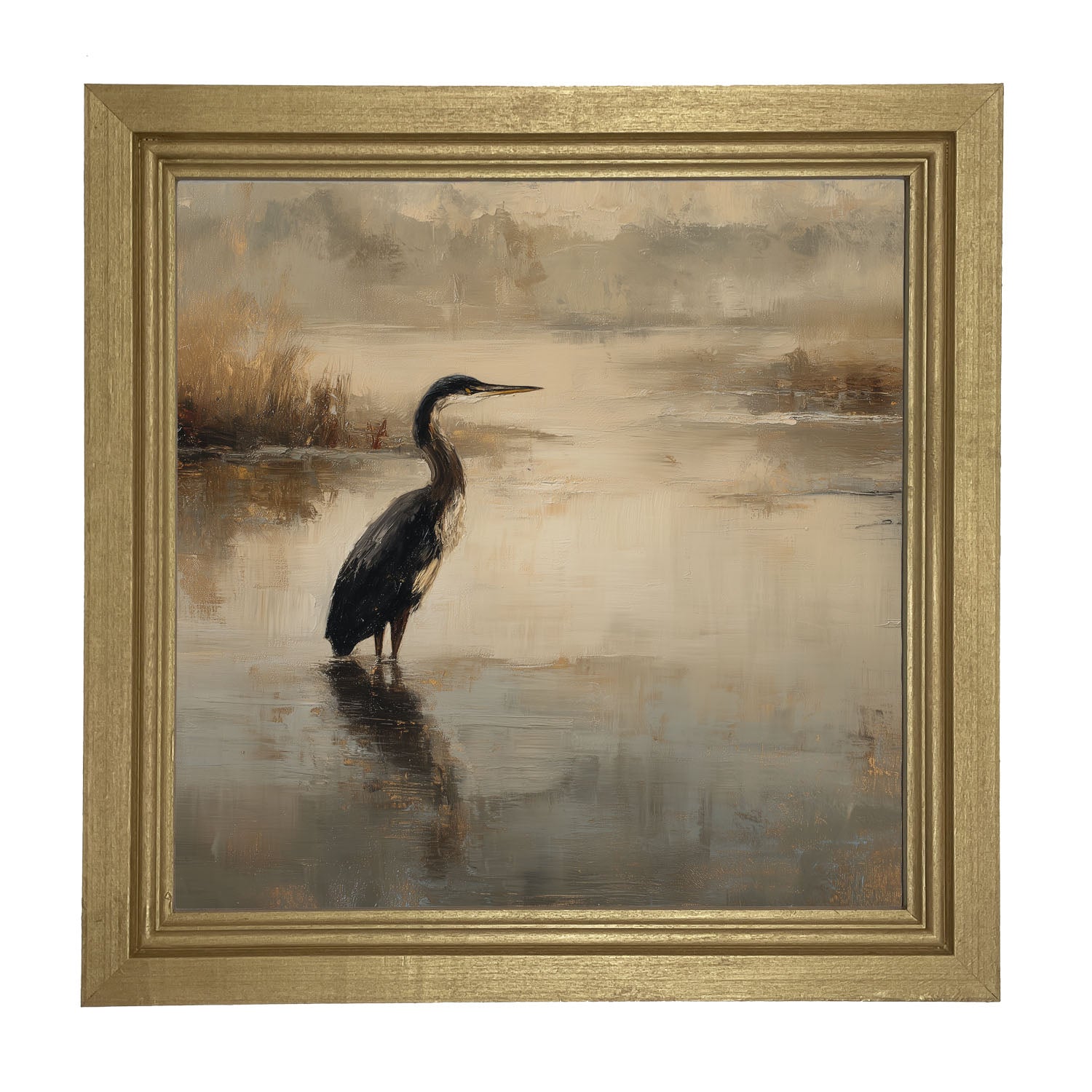 Pelican in the Water - Framed Art