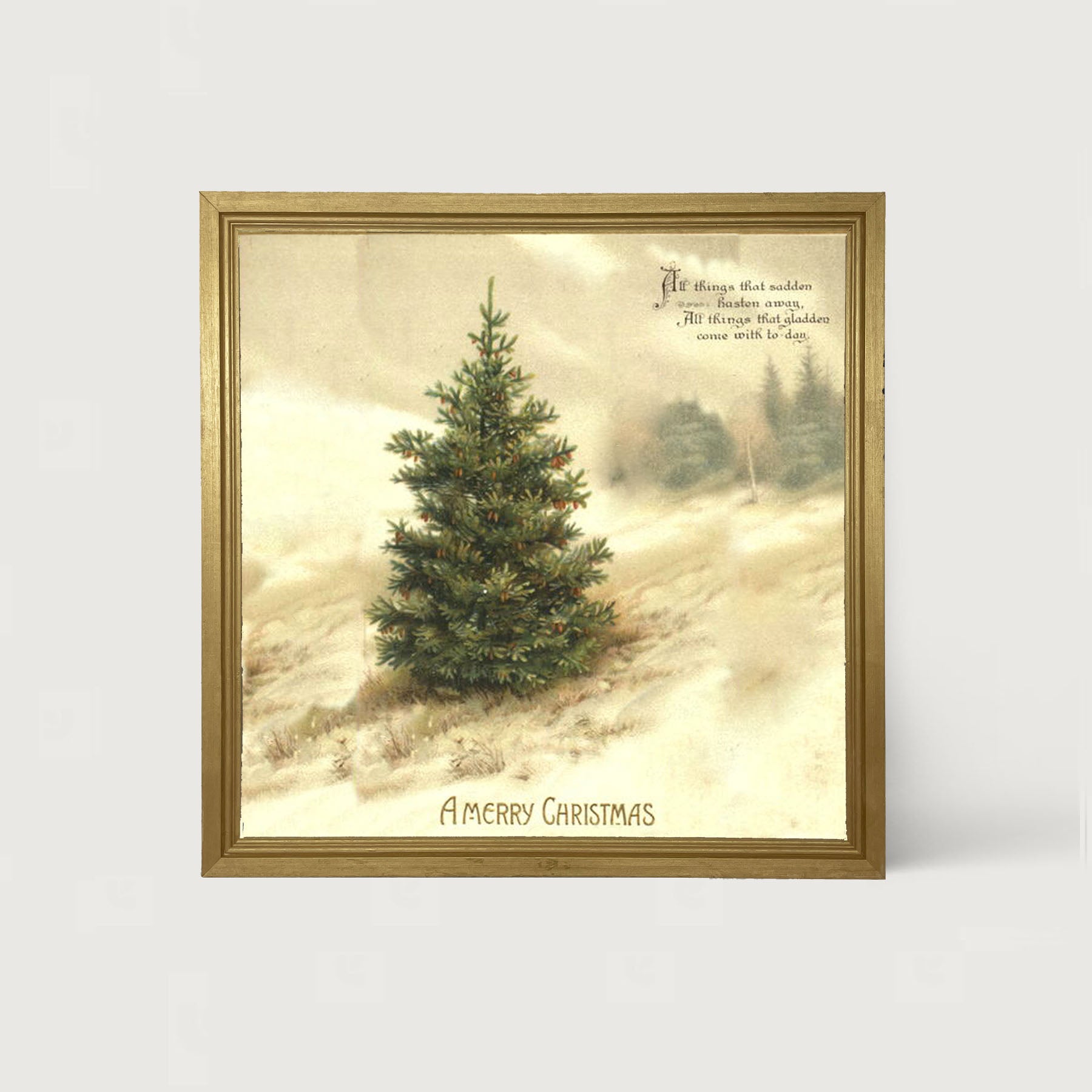 Winter Tree - A Merry Christmas - Framed art