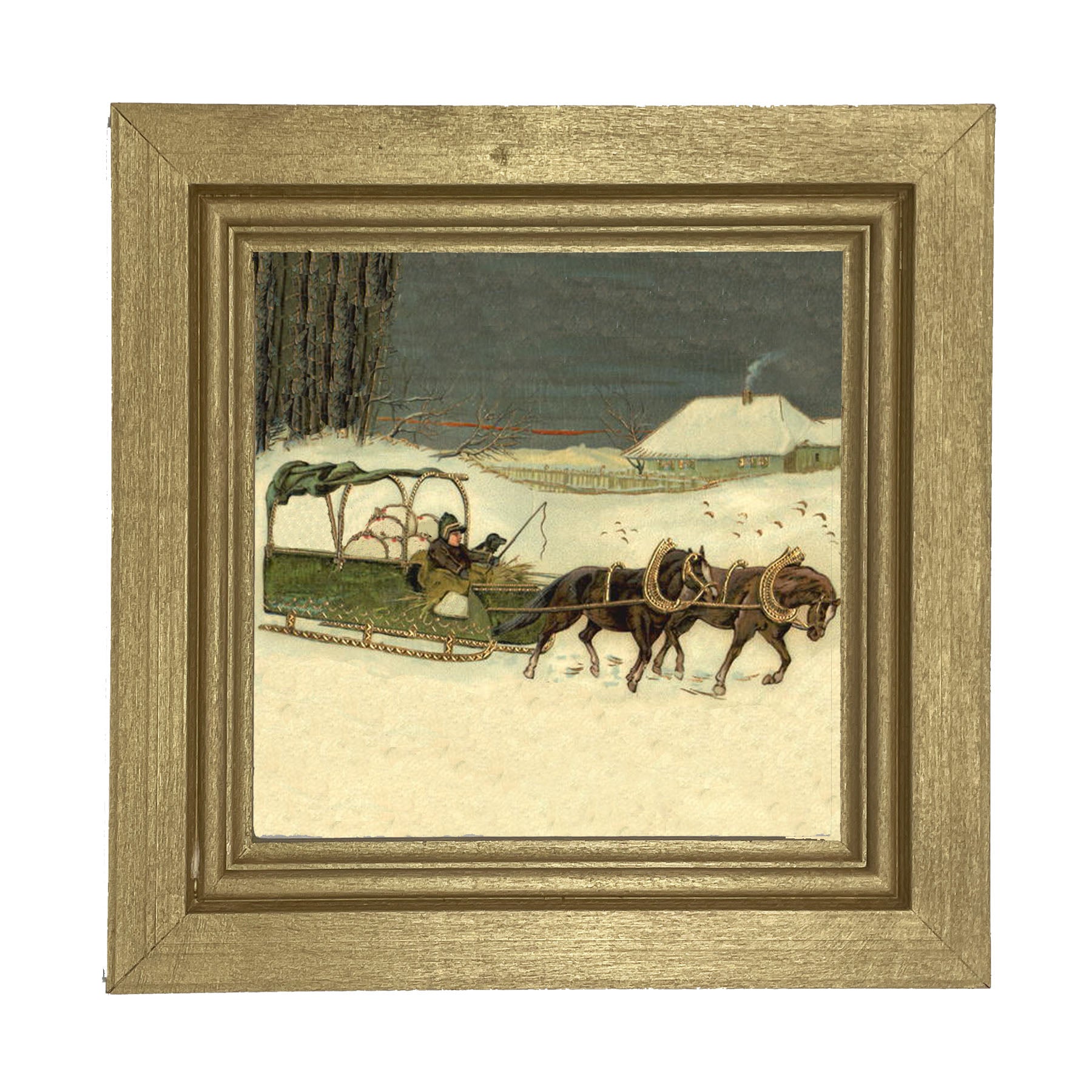 Winter Sleigh - Framed art