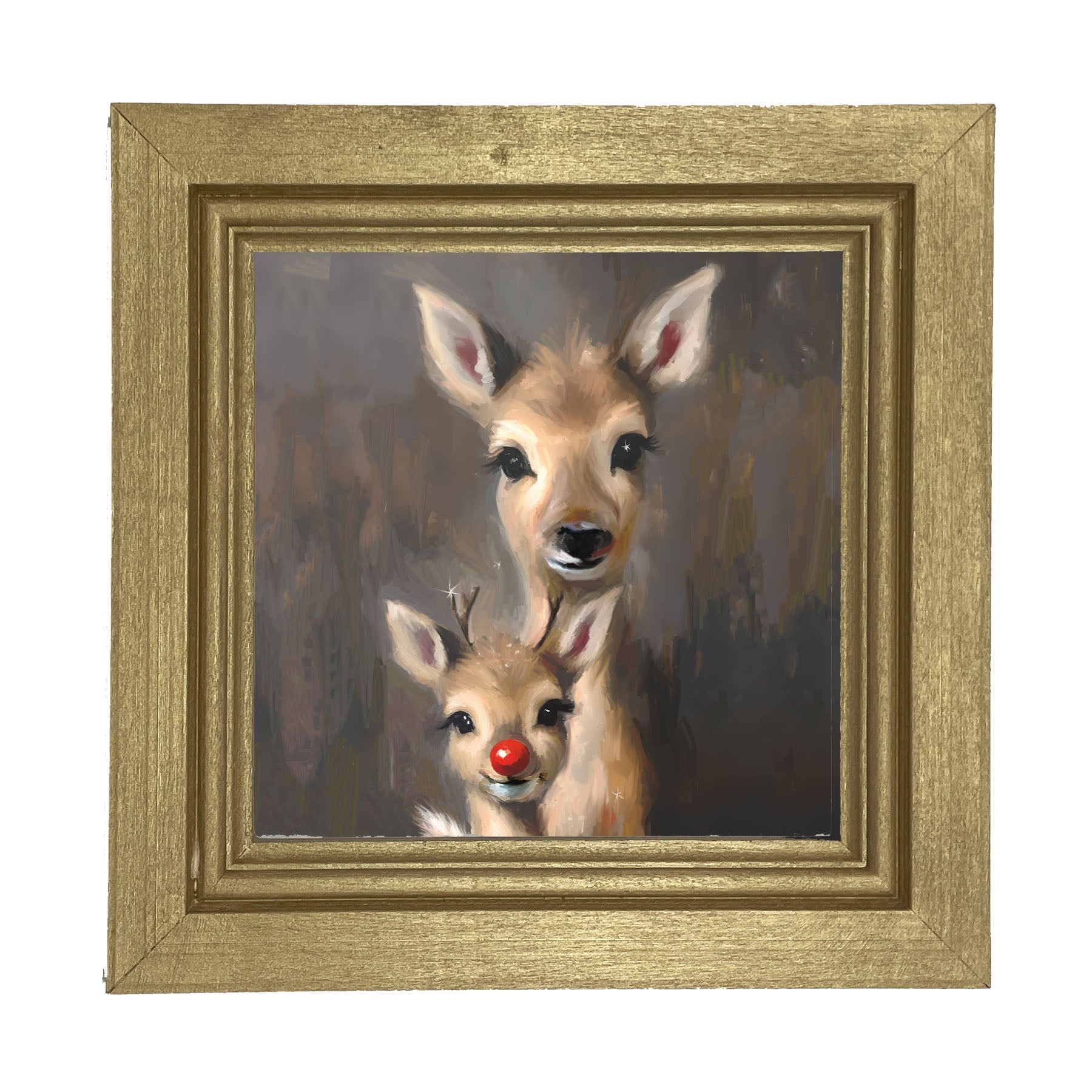 Rudolph and Mama - Framed Art