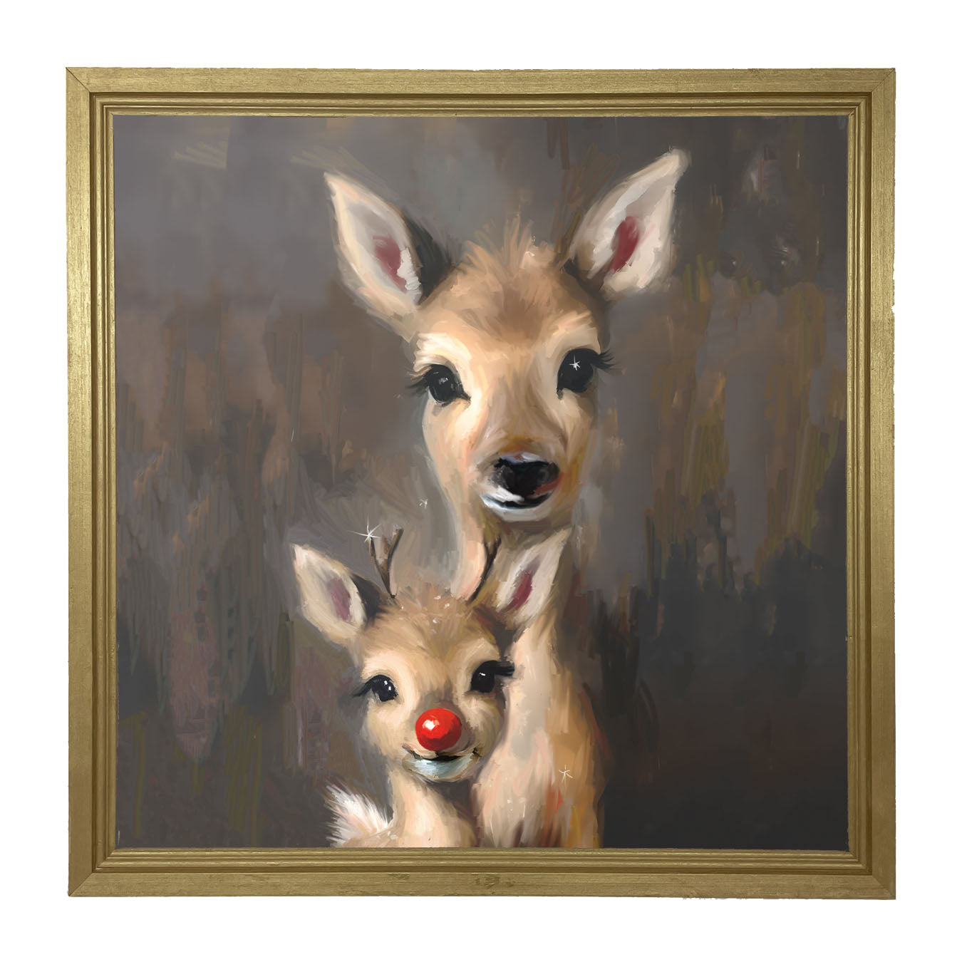 Rudolph and Mama - Framed Art