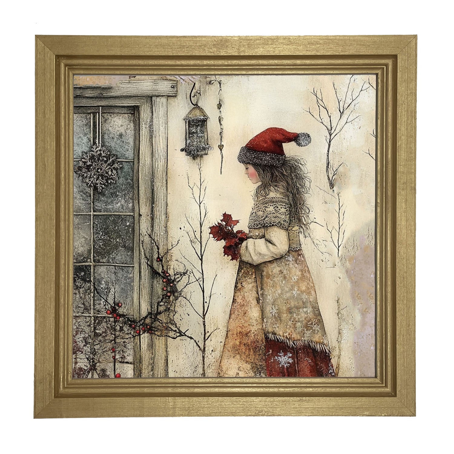 Wintertime Woman - Framed Art