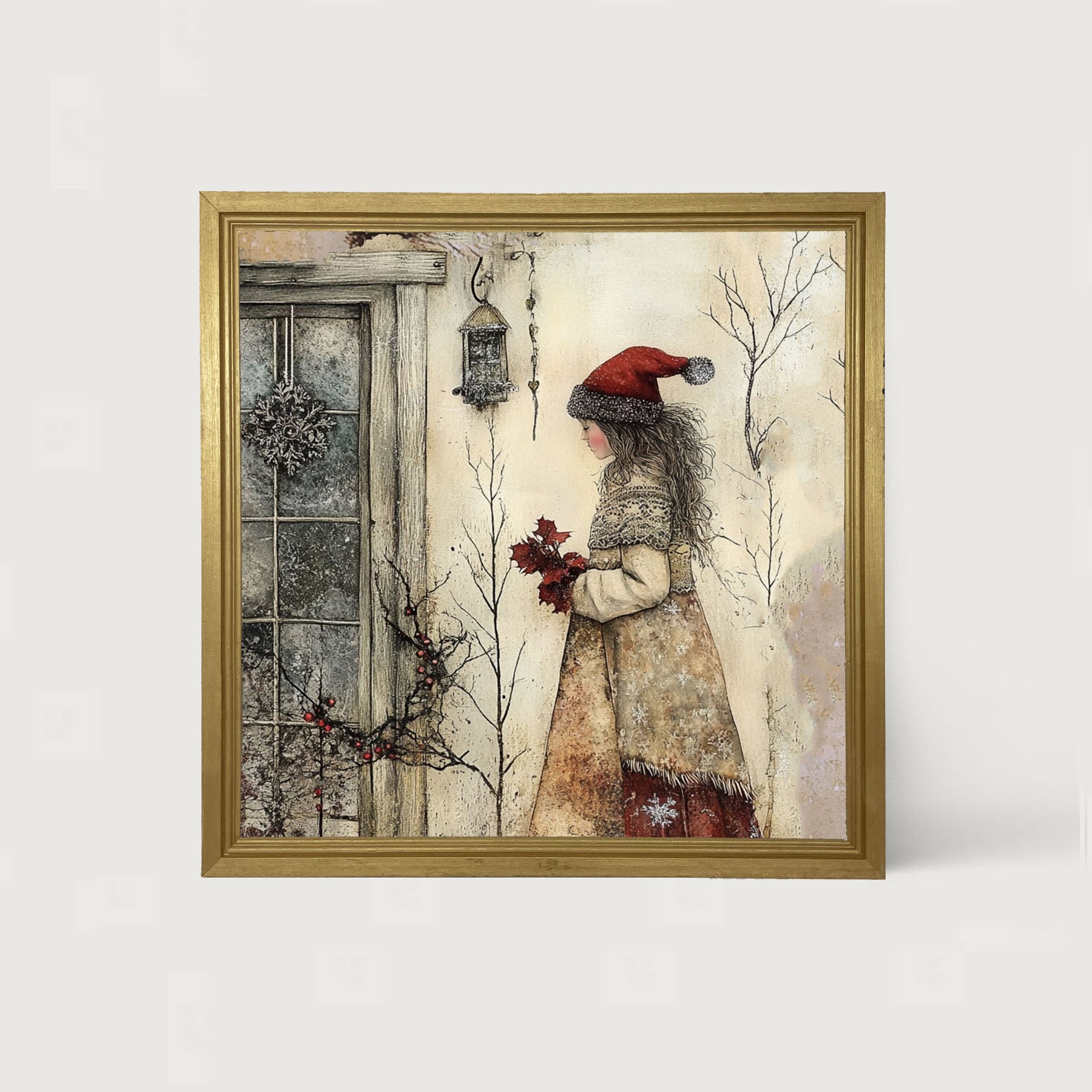 Wintertime Woman - Framed Art