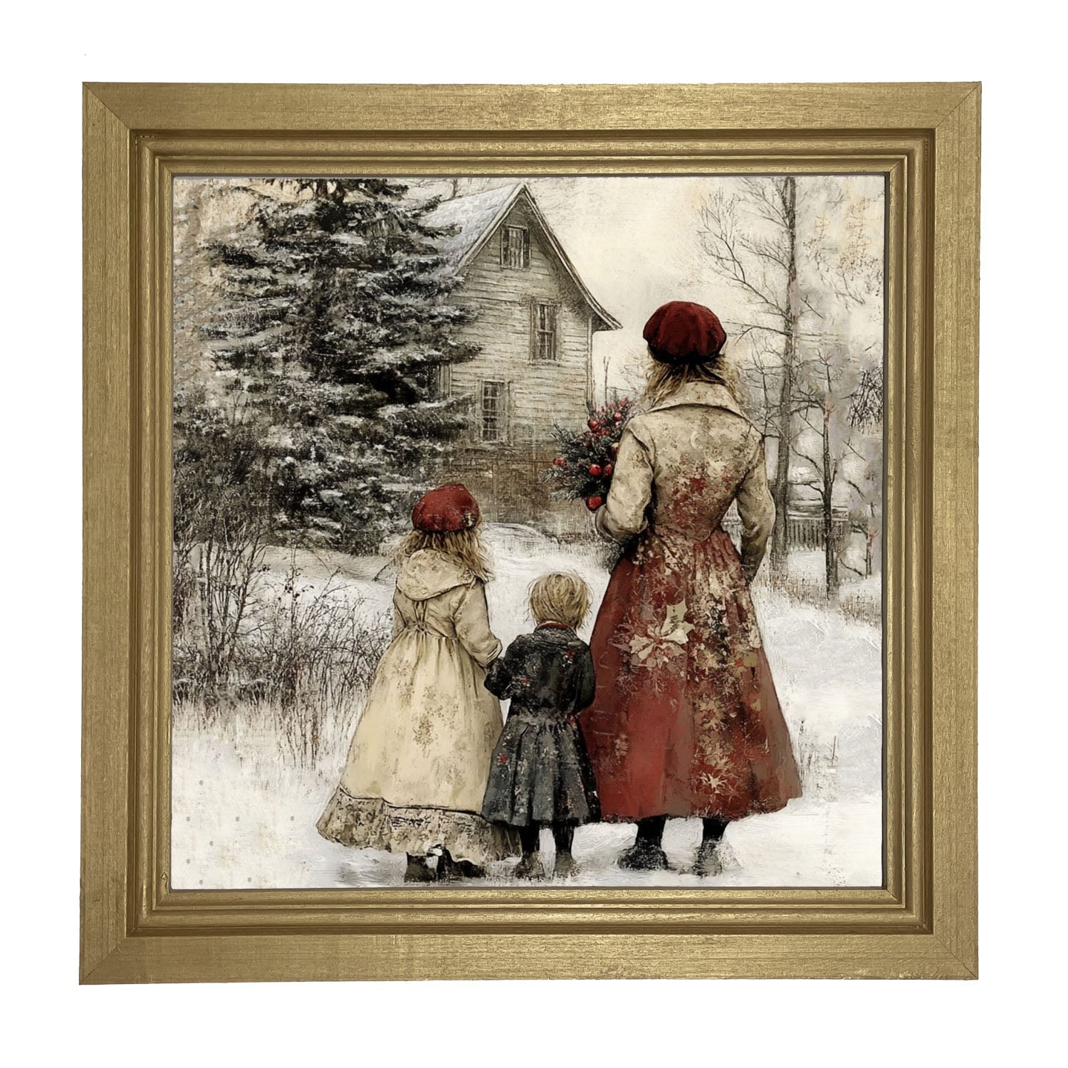 A Winter Visit - Framed Art