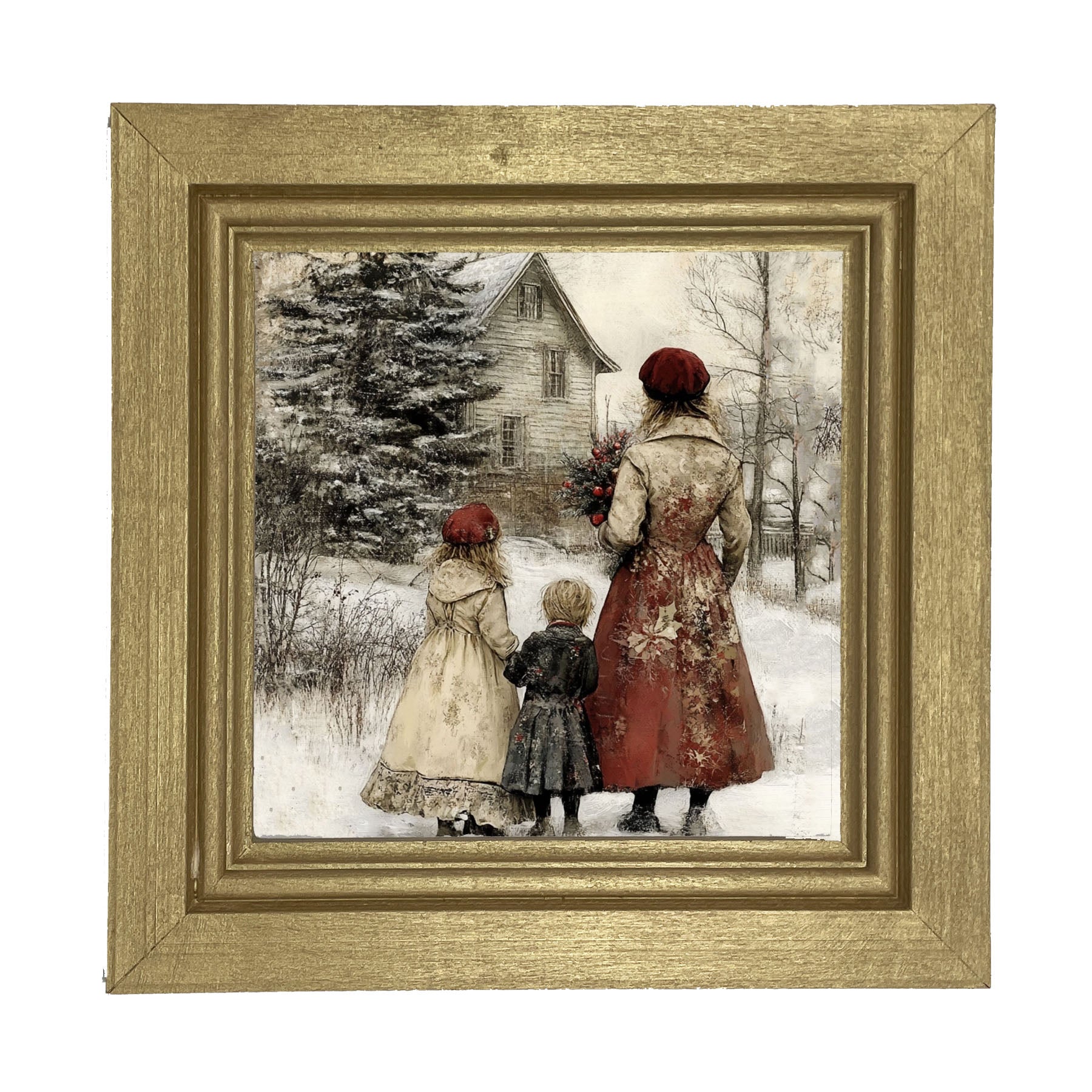 A Winter Visit - Framed Art