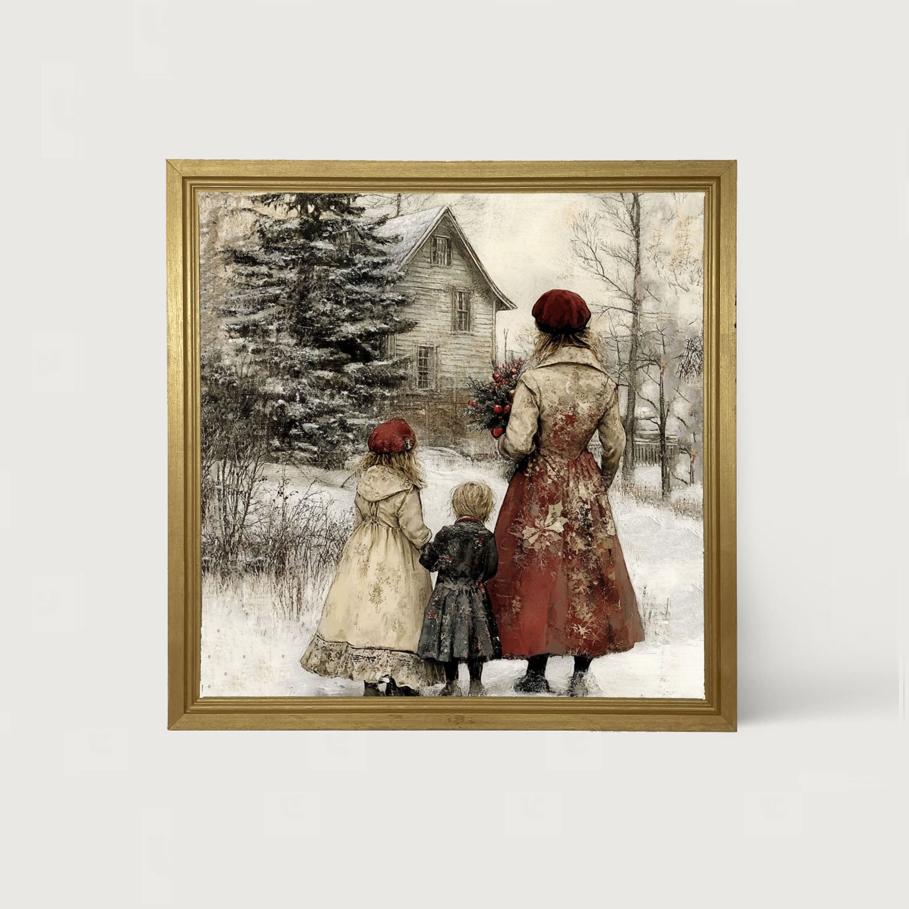 A Winter Visit - Framed Art